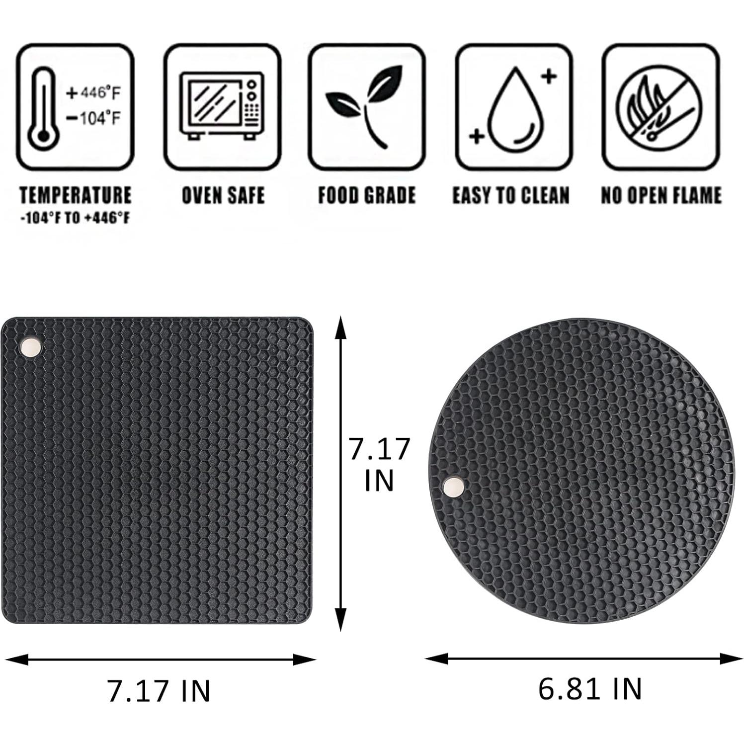 Paquete de 2 Tapetes de Silicona Antideslizantes Daixers 18 cm