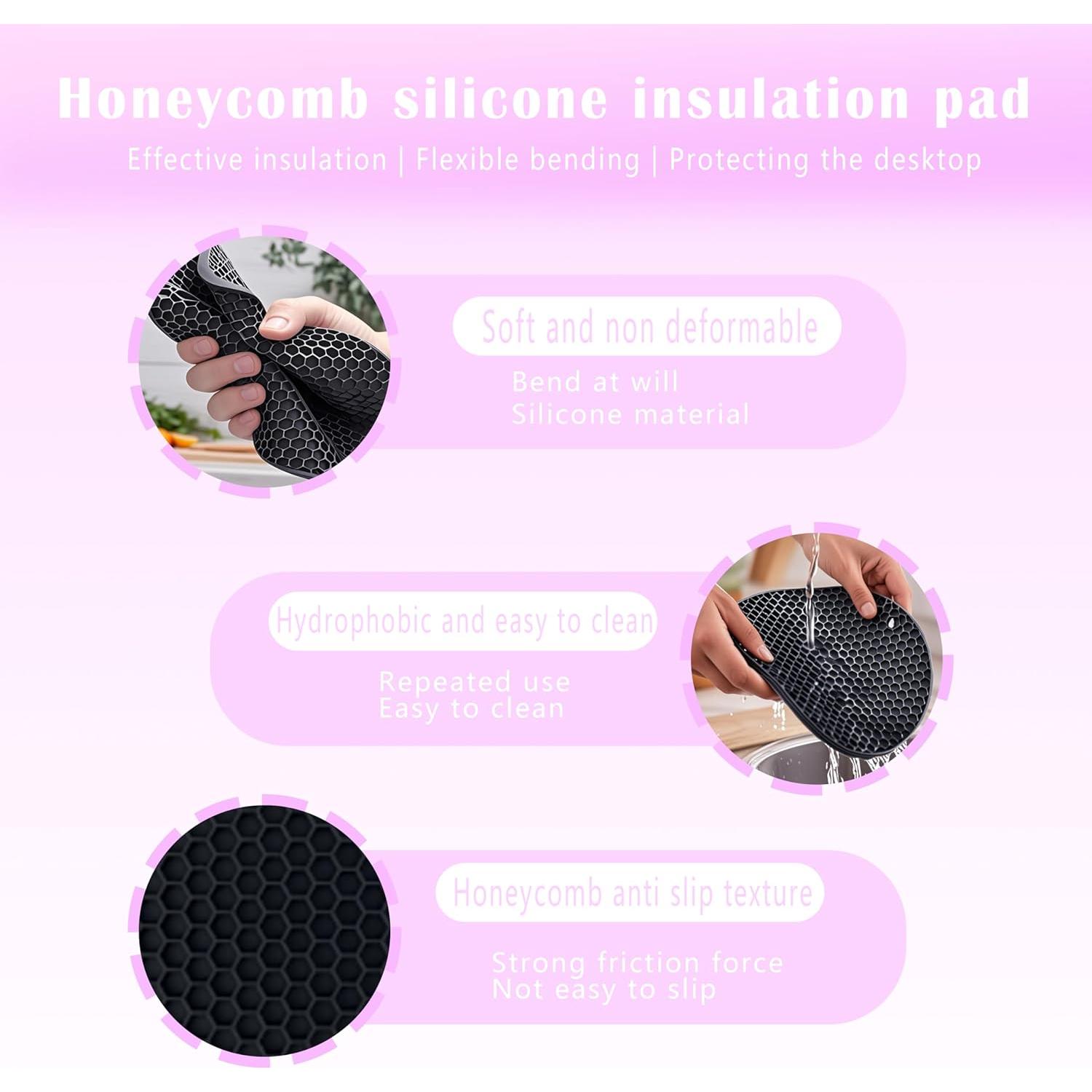 Paquete de 2 Tapetes de Silicona Antideslizantes Daixers 18 cm