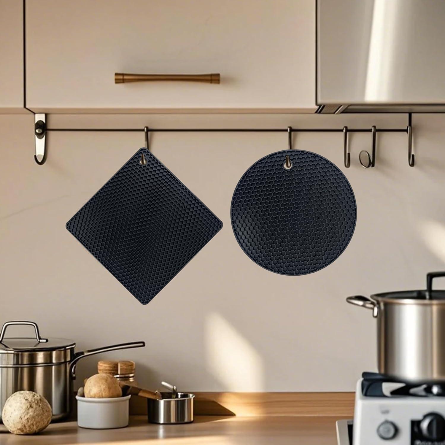 Paquete de 2 Tapetes de Silicona Antideslizantes Daixers 18 cm