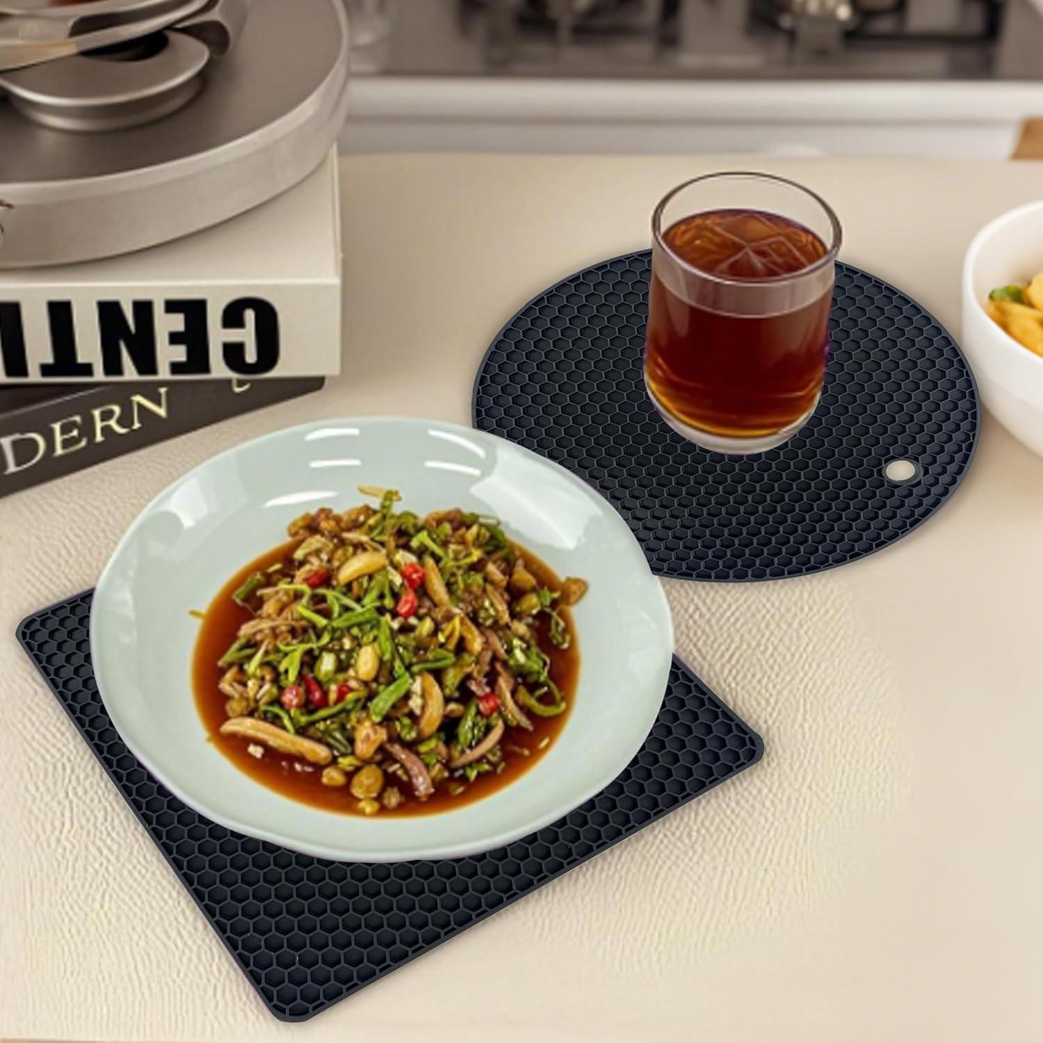 Paquete de 2 Tapetes de Silicona Antideslizantes Daixers 18 cm