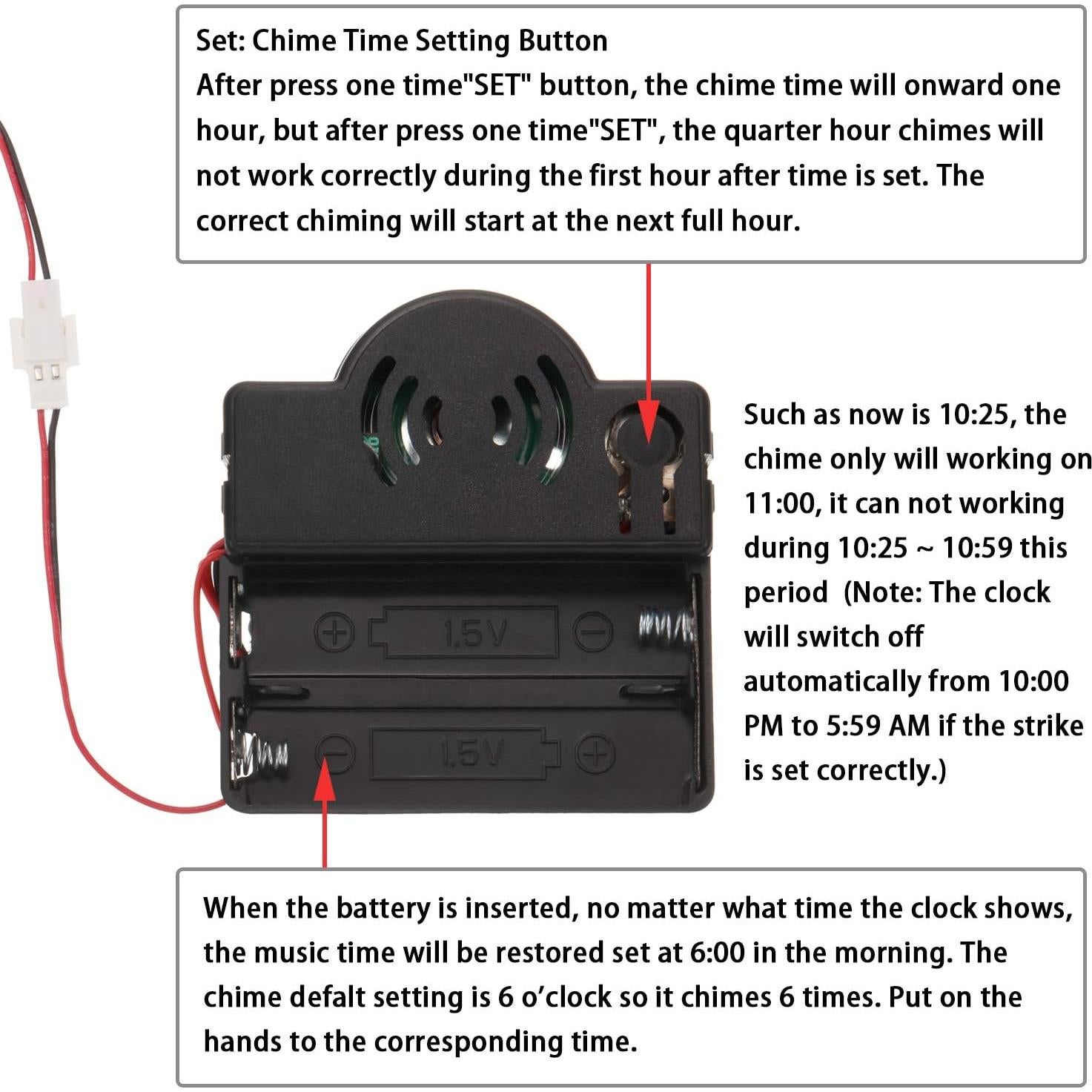 Reloj de Péndulo Hicarer con Melodía Westminster y Manos