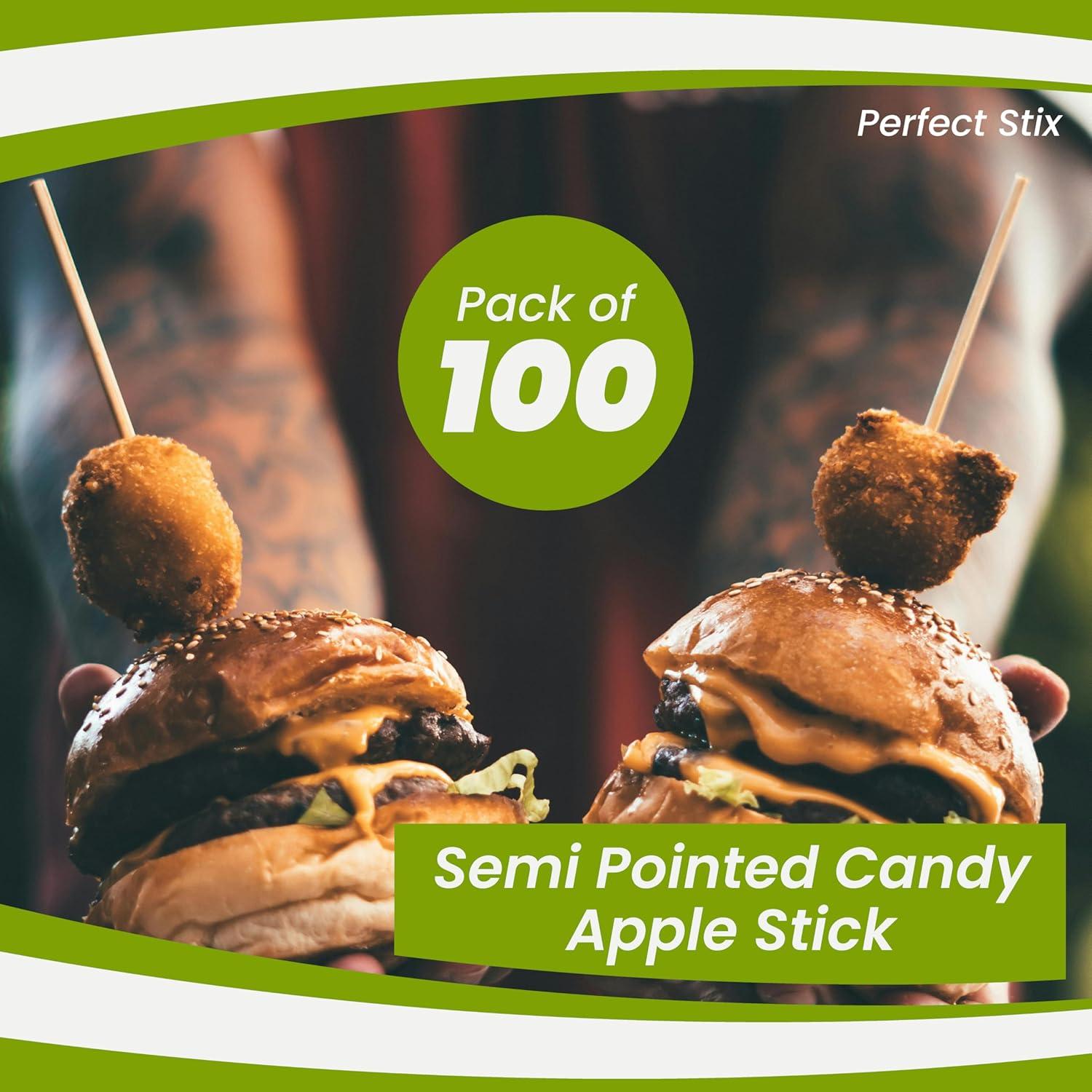 Palitos de Caramelo de Manzana Perfect Stix 14 cm Semi Punta - 100 Unidades