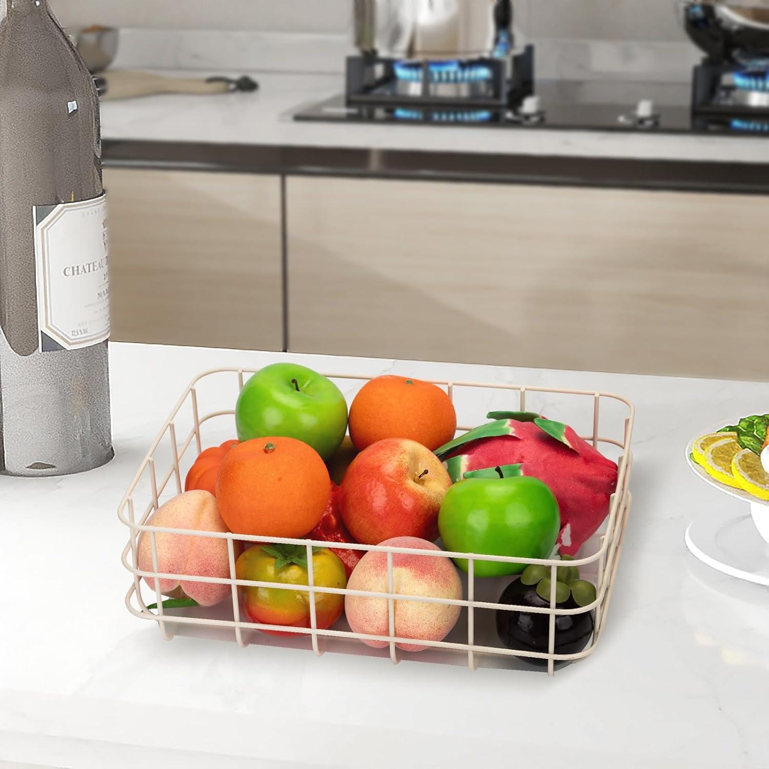 Juego de 3 Cestas de Almacenamiento TIEYIPIN de Metal Negro