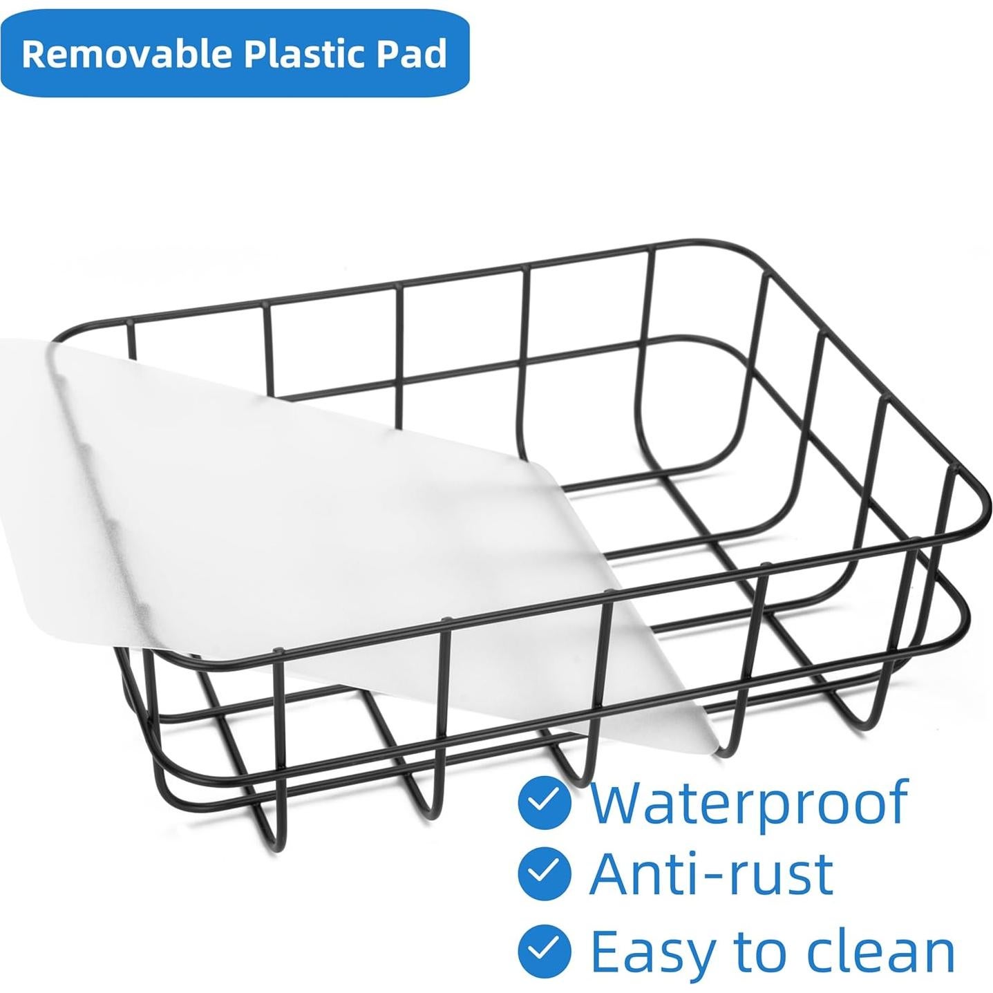 Juego de 3 Cestas de Almacenamiento TIEYIPIN de Metal Negro