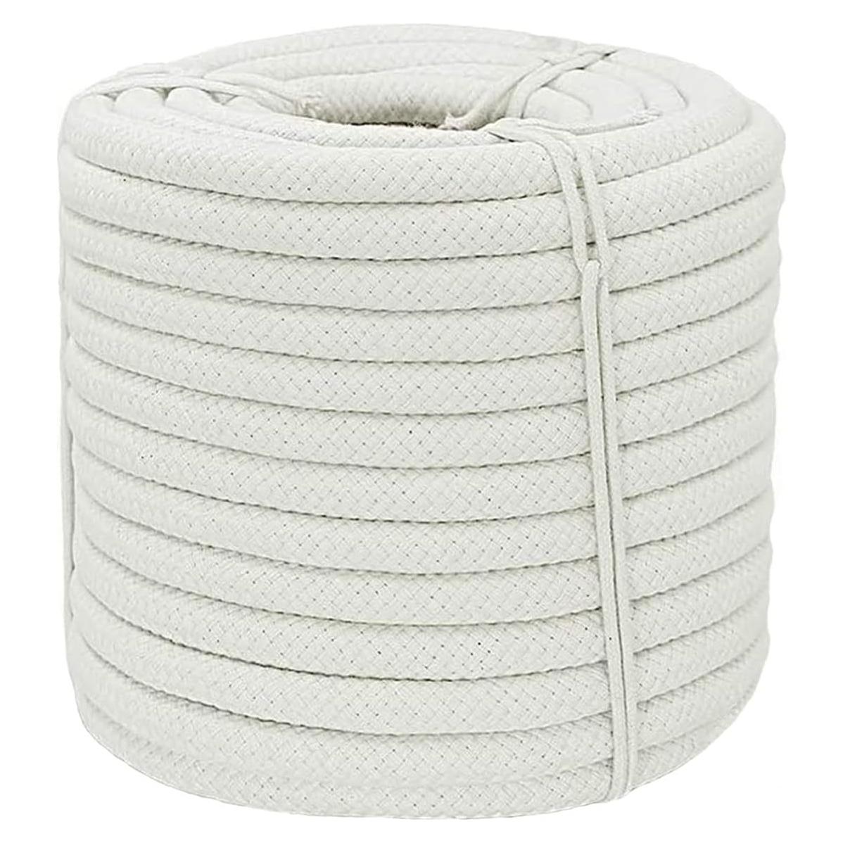 Cuerda de Algodón Trenzada YUZENET 1.27 cm x 15.24 m Beige