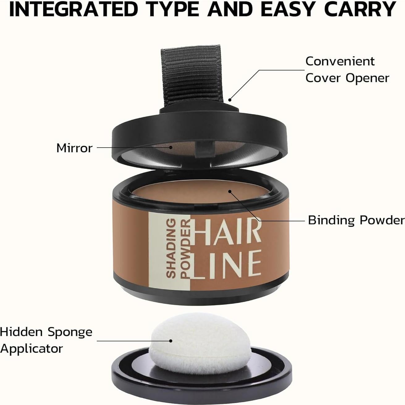 Polvo Retoque Raíces Unusual Beauty Marrón Oscuro 40g