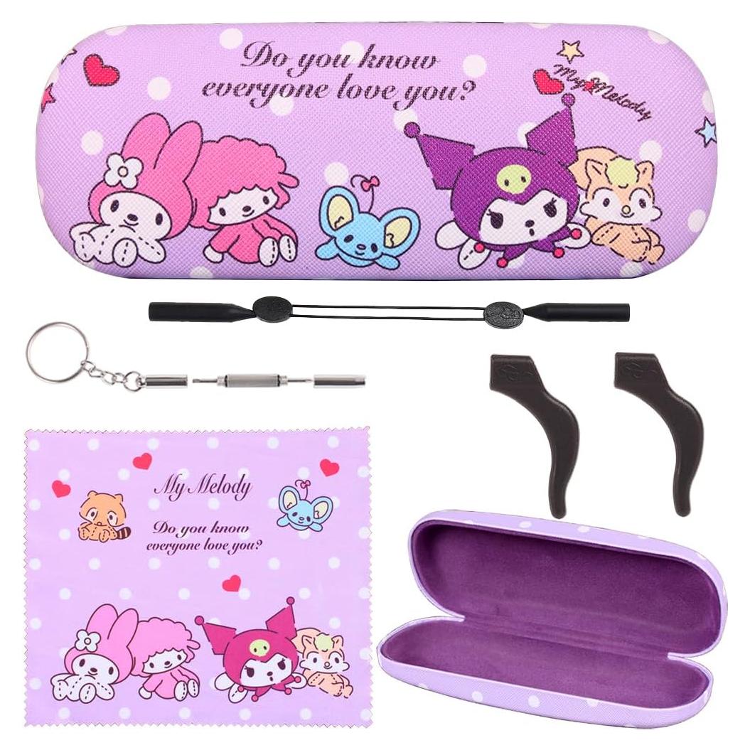 Estuche de Gafas ADBGV con Paño y Correa Ajustable - 15.3x5.2cm