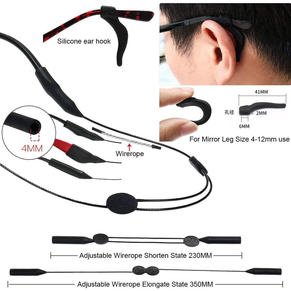 Estuche de Gafas ADBGV con Paño y Correa Ajustable - 15.3x5.2cm