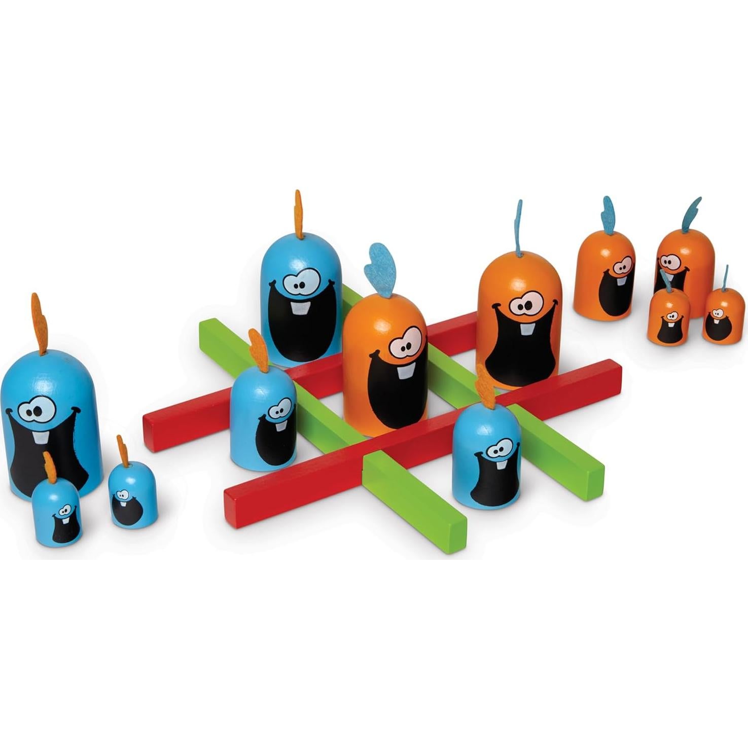 Gobblet Gobblers Blue Orange Juego de Mesa de Madera 2 Jugadores