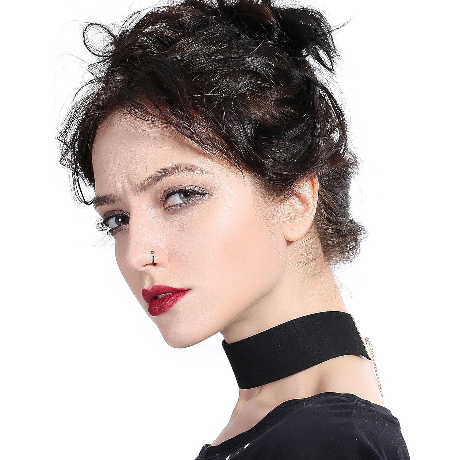 Aros de Nariz Acero Inoxidable ORAZIO 5 Pcs 20G 5 Colores