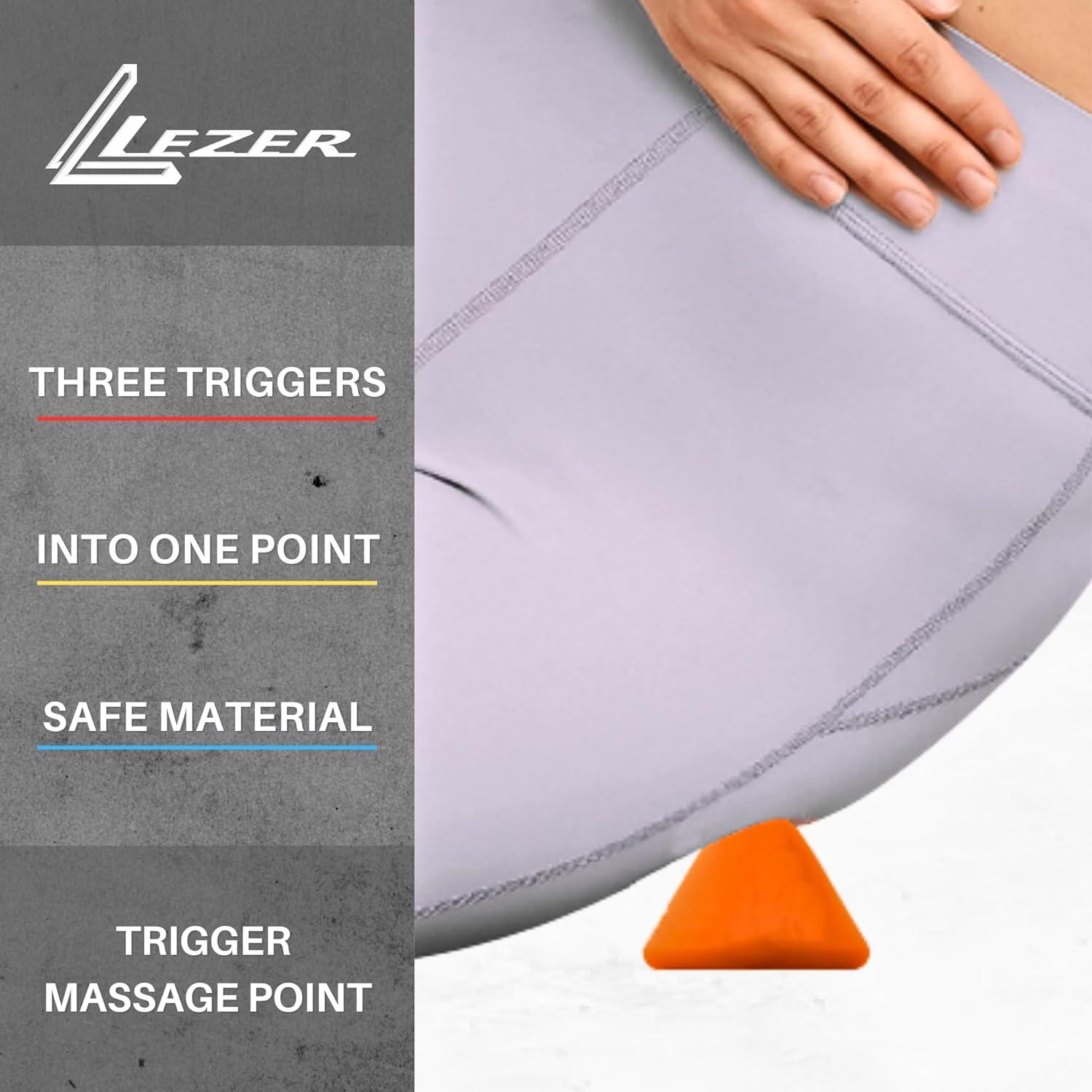 Set de Masaje LEZER - Trigger Naranja y Bola Negra - Alivio Muscular