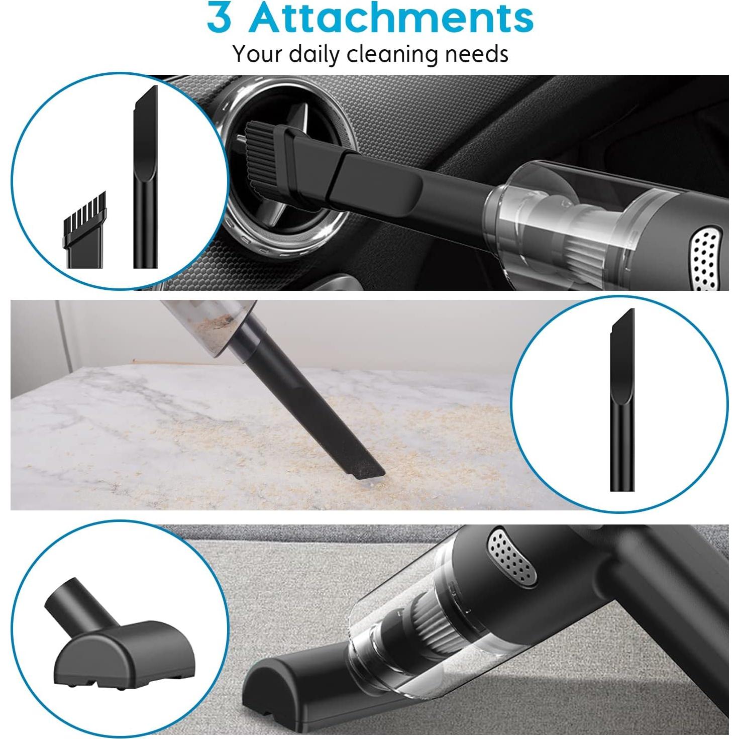 Aspiradora Inalámbrica Haisito HH-201 9000PA Portátil Negra