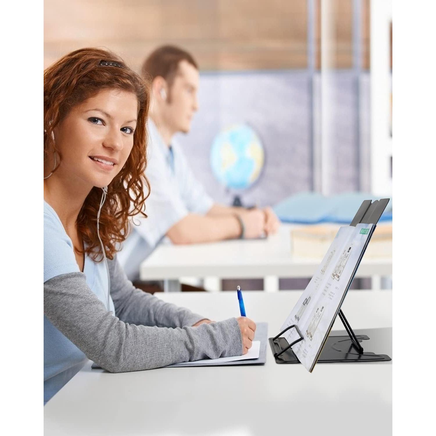 Soporte de Libro Ajustable MSDADA Negro Plegable 25.7x20.8cm