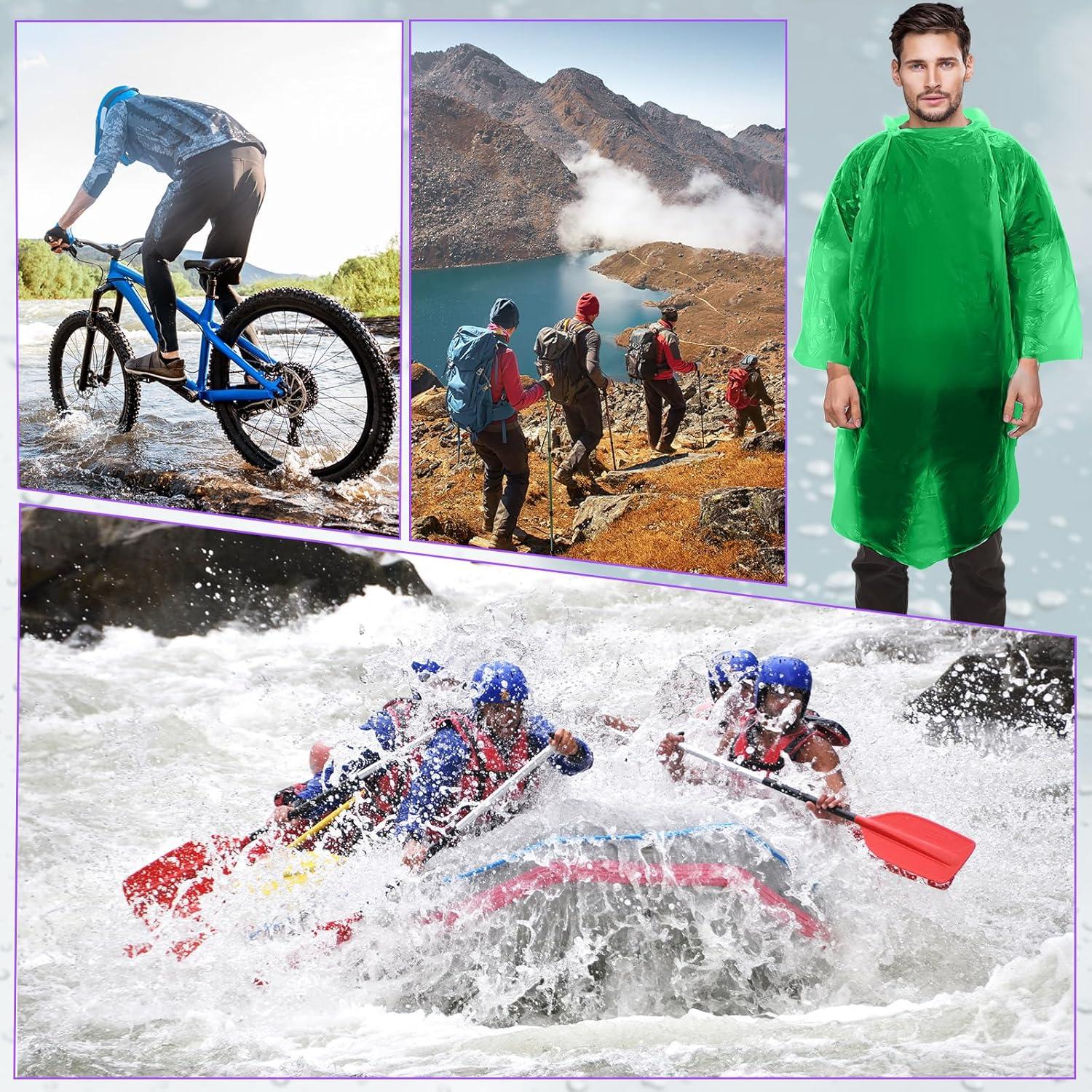 Ponchos de Lluvia Desechables Pasimy 150 Pcs Unisex Adulto