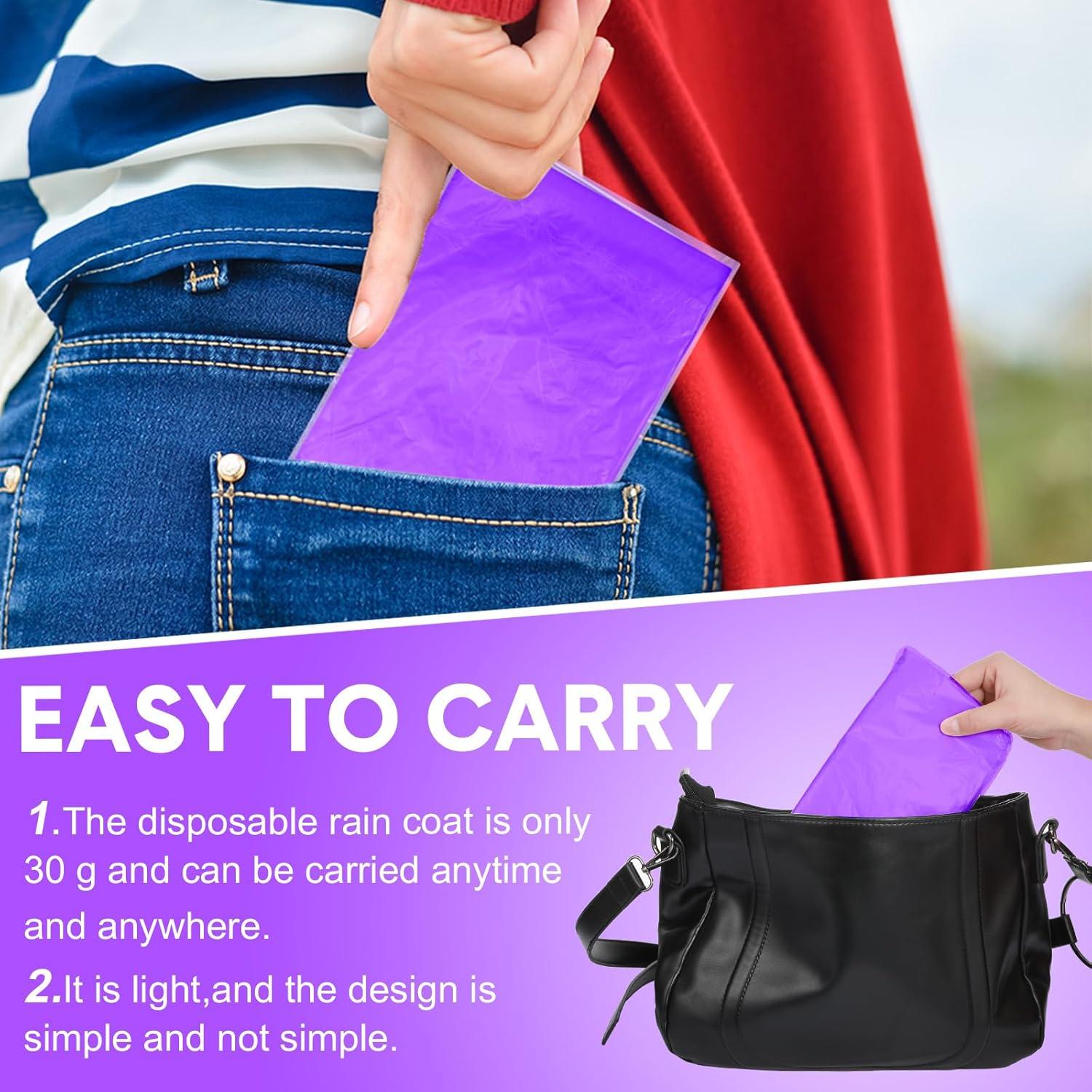 Ponchos de Lluvia Desechables Pasimy 150 Pcs Unisex Adulto