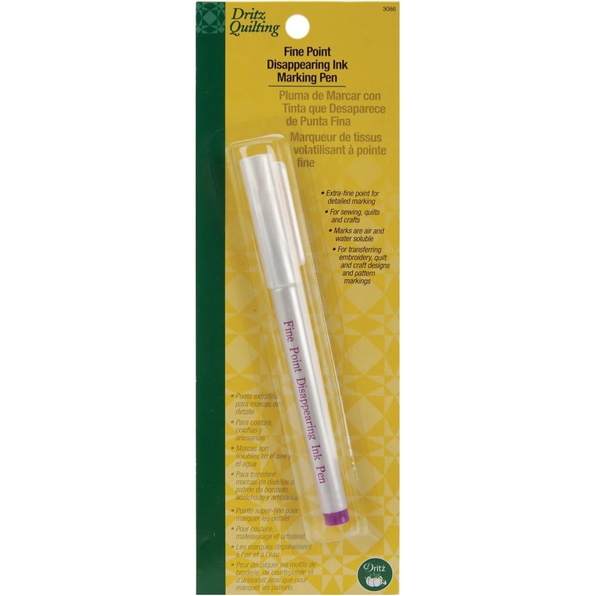 Bolígrafo de Tinta Desaparecedora Dritz 3086 Punta Fina Púrpura