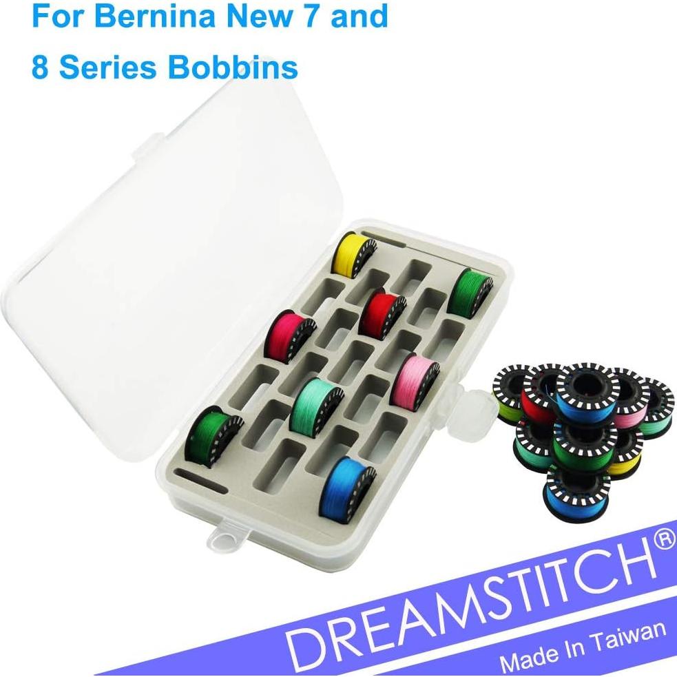 Caja de Bobinas DreamStitch para Bernina 7 y 8 Jumbo - Gris