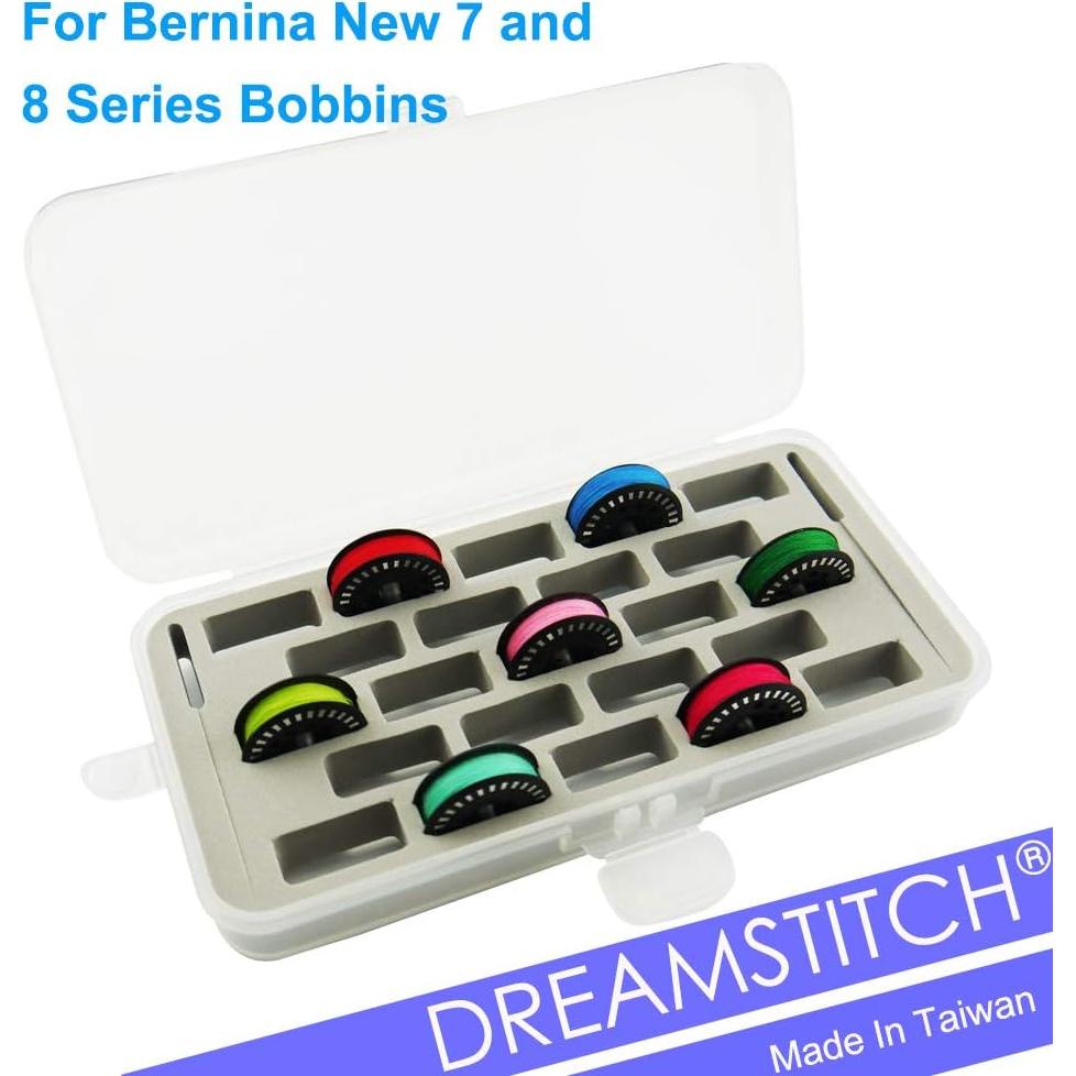 Caja de Bobinas DreamStitch para Bernina 7 y 8 Jumbo - Gris