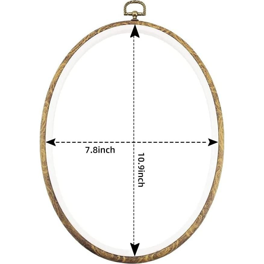 Aros de Bordado Ovalados Guofa 28cm - 2 Piezas Decorativas