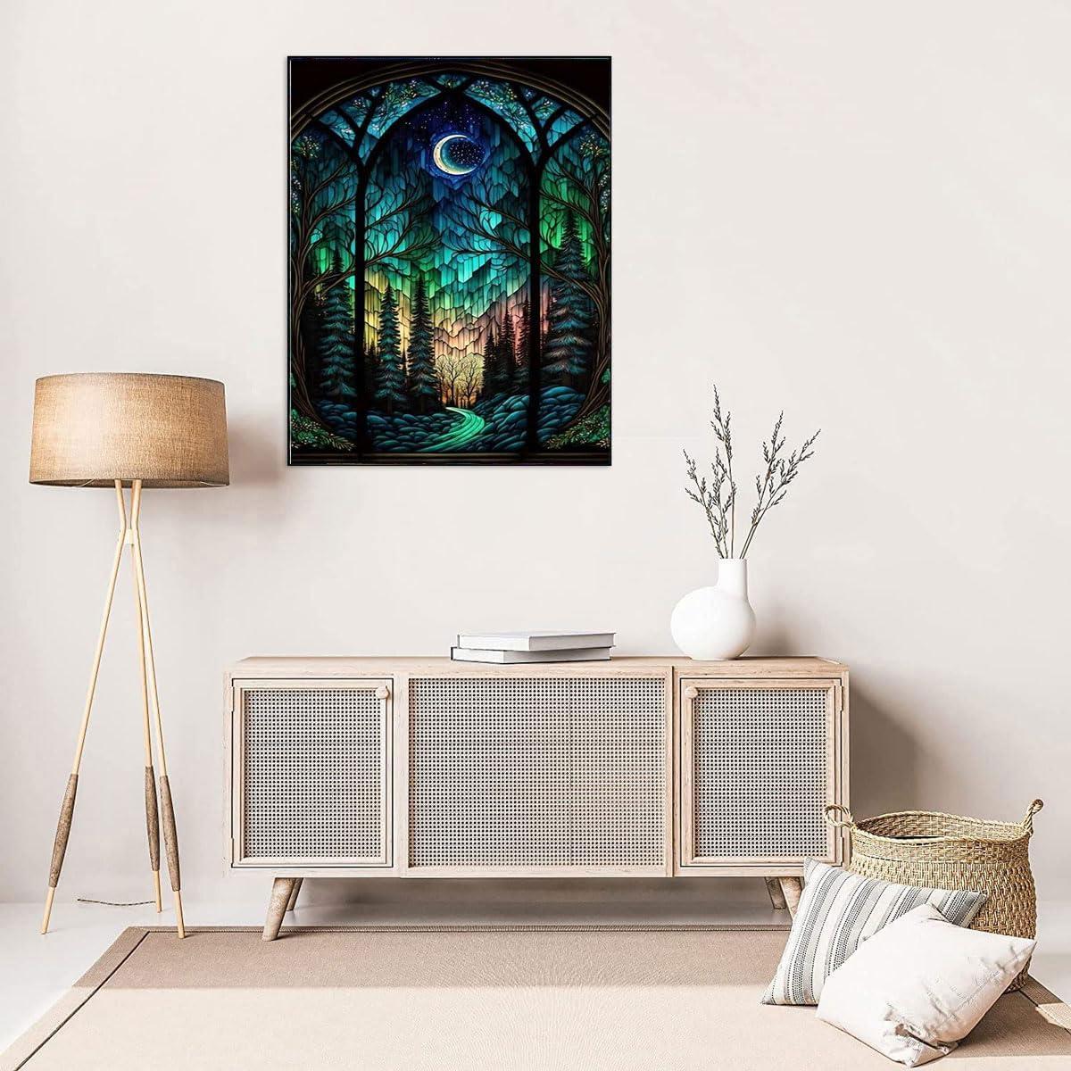 Kit de Bordado a Mano WUSARPLY Estampado Luna 30x40 cm