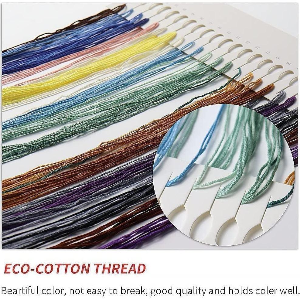 Kit de Bordado a Mano WUSARPLY Estampado Luna 30x40 cm