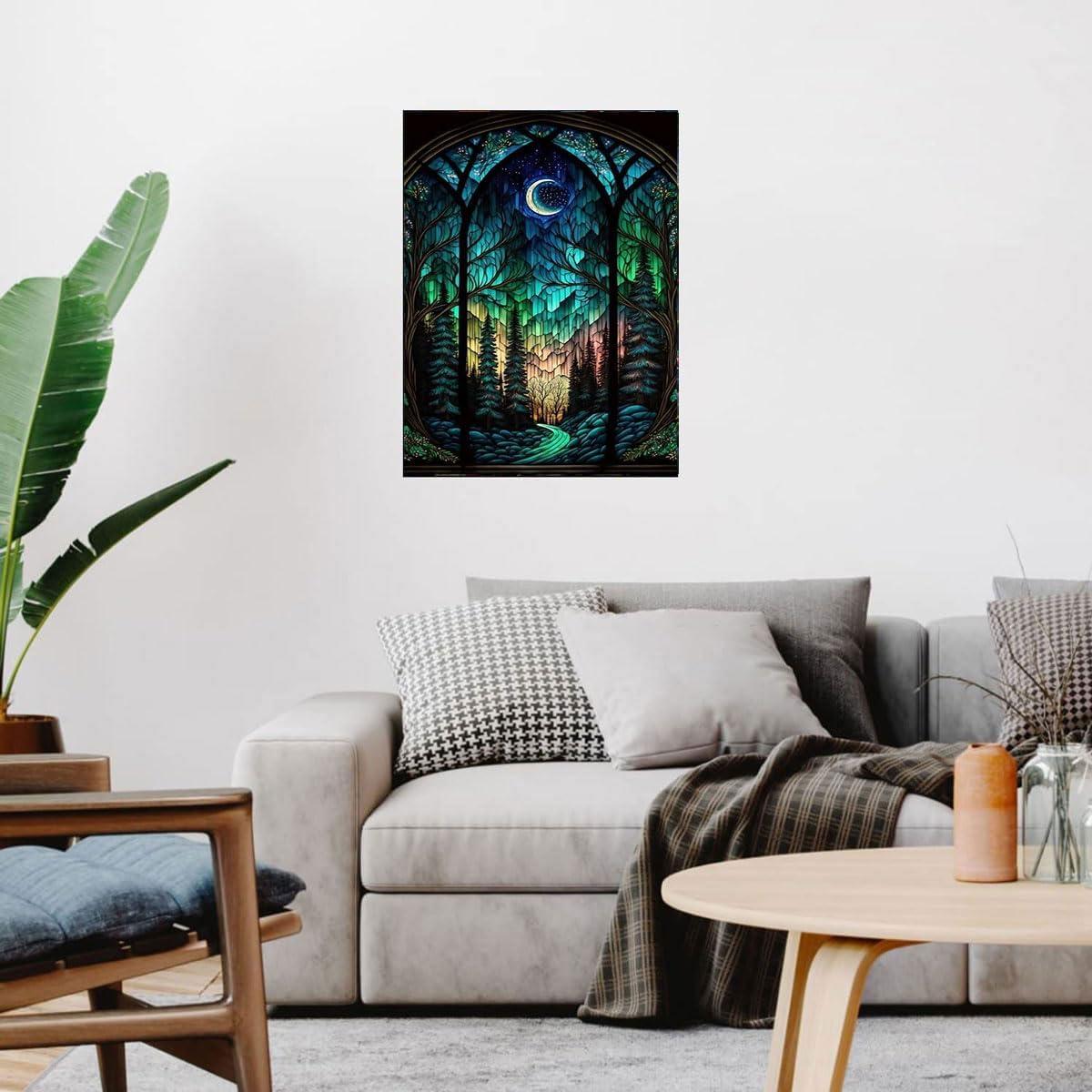 Kit de Bordado a Mano WUSARPLY Estampado Luna 30x40 cm