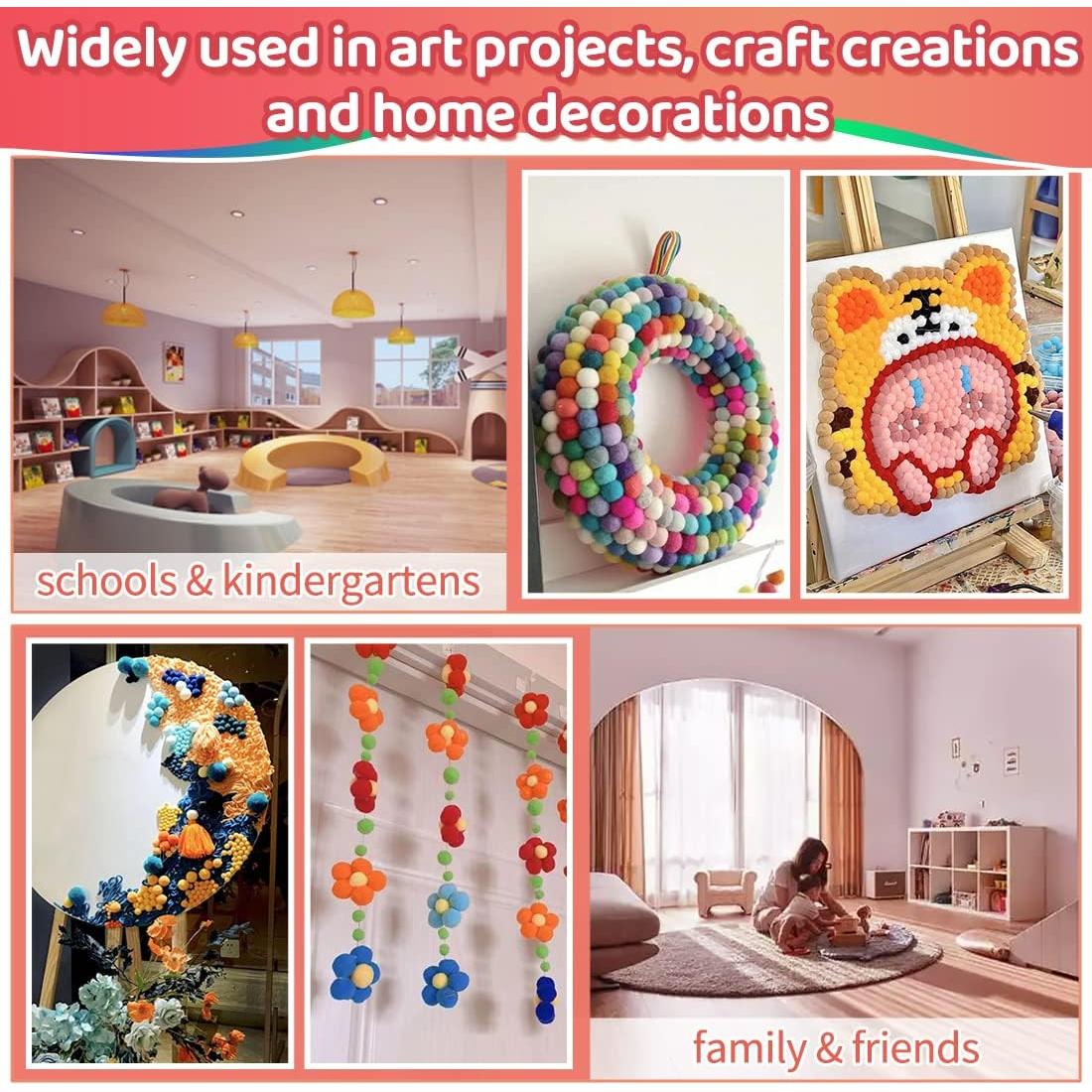 Pompones Negros IOOLEEM 300pcs 2.5cm para Manualidades