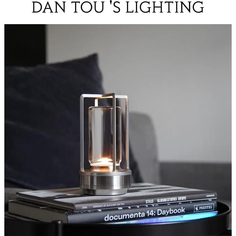 Lámpara de Mesa LED Recargable HAPYGI Plata 3 Colores