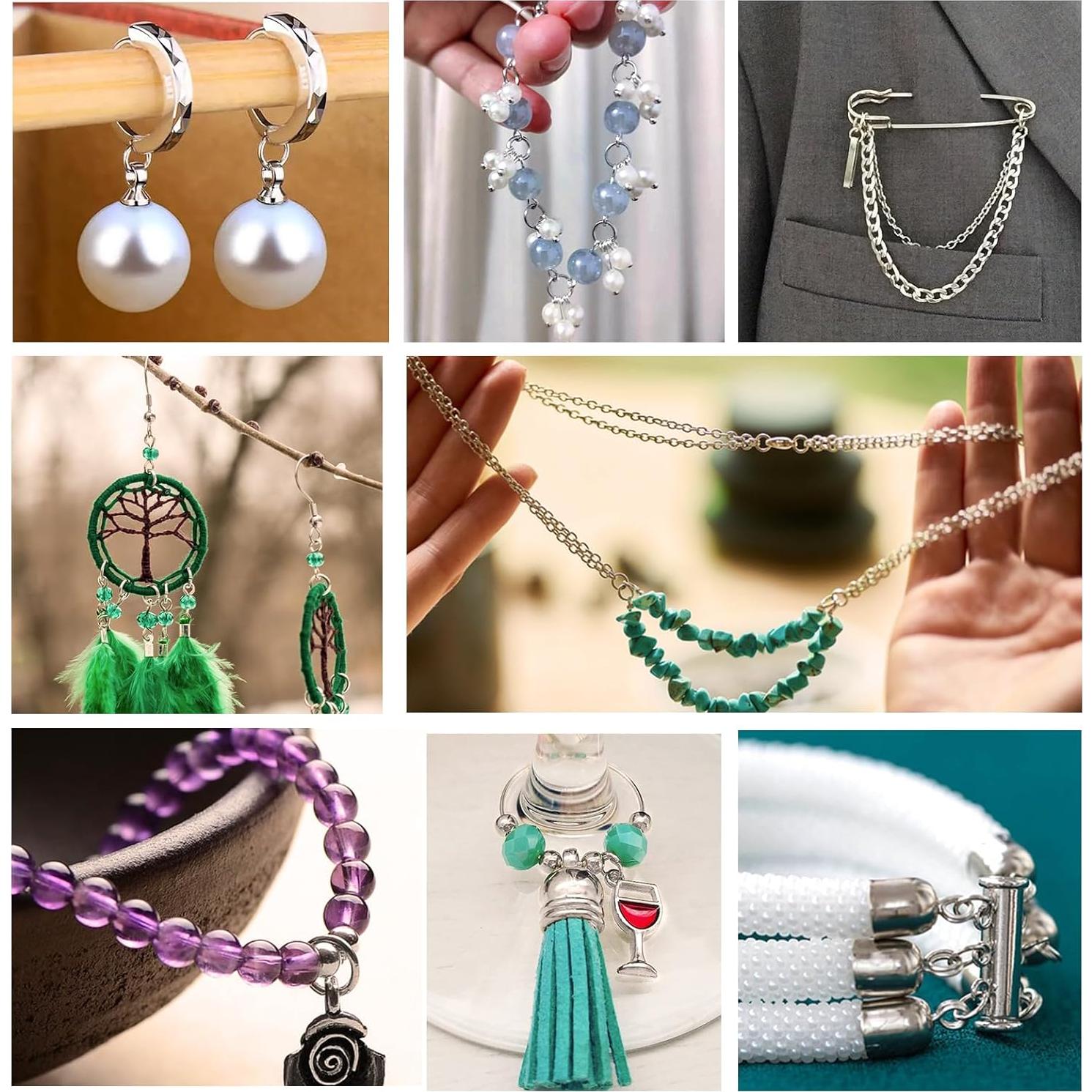 Anillos de Salto Abiertos TOAOB 200pcs 6mm Acero Inoxidable