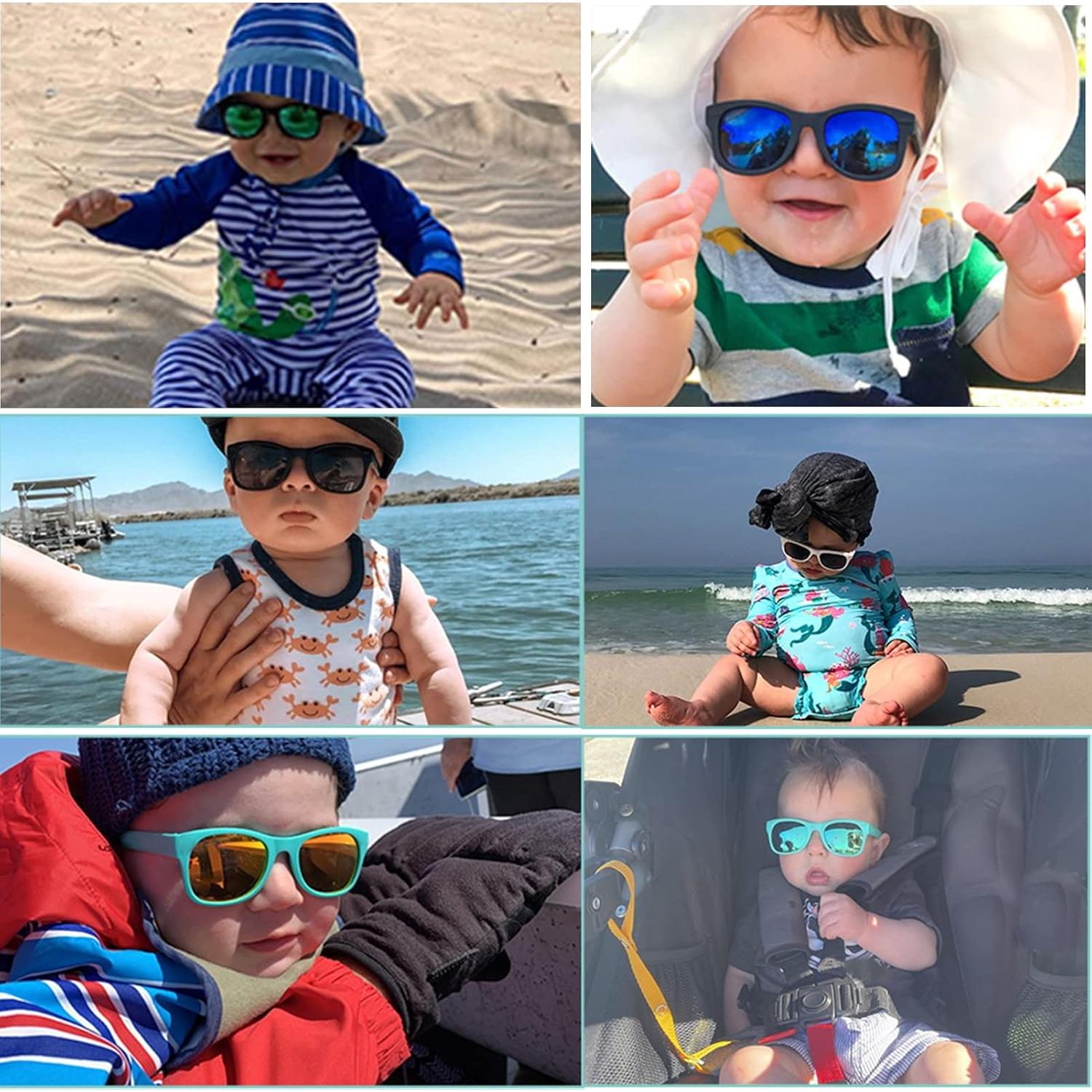 Gafas de sol polarizadas Hycredi para bebés 0-18 meses UV 100%