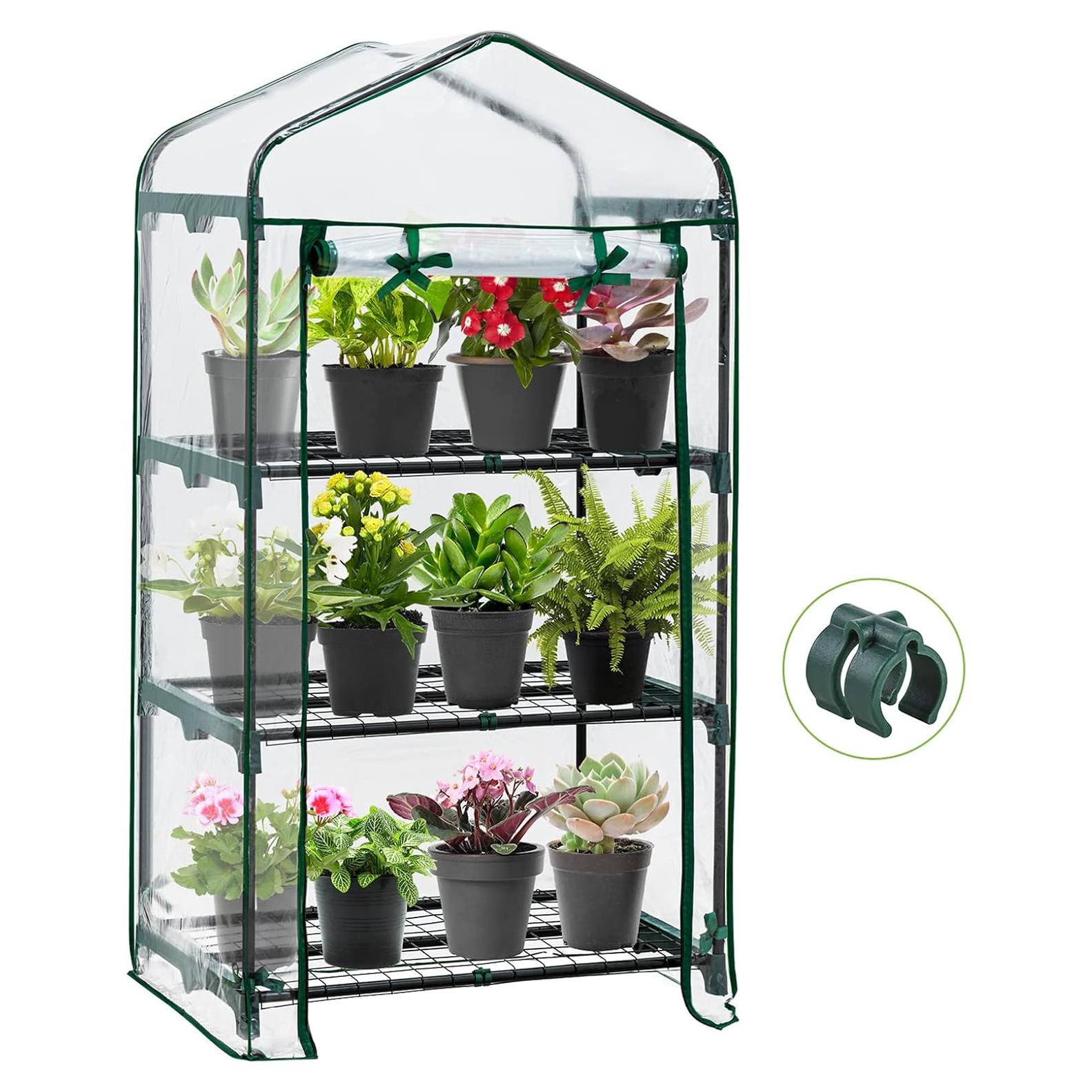 Invernadero Mini EAGLE PEAK 3 Niveles PVC Transparente 68.6x48.3x127cm