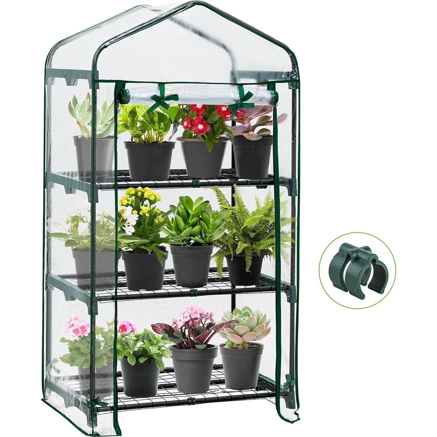 Invernadero Mini EAGLE PEAK 3 Niveles PVC Transparente 68.6x48.3x127cm