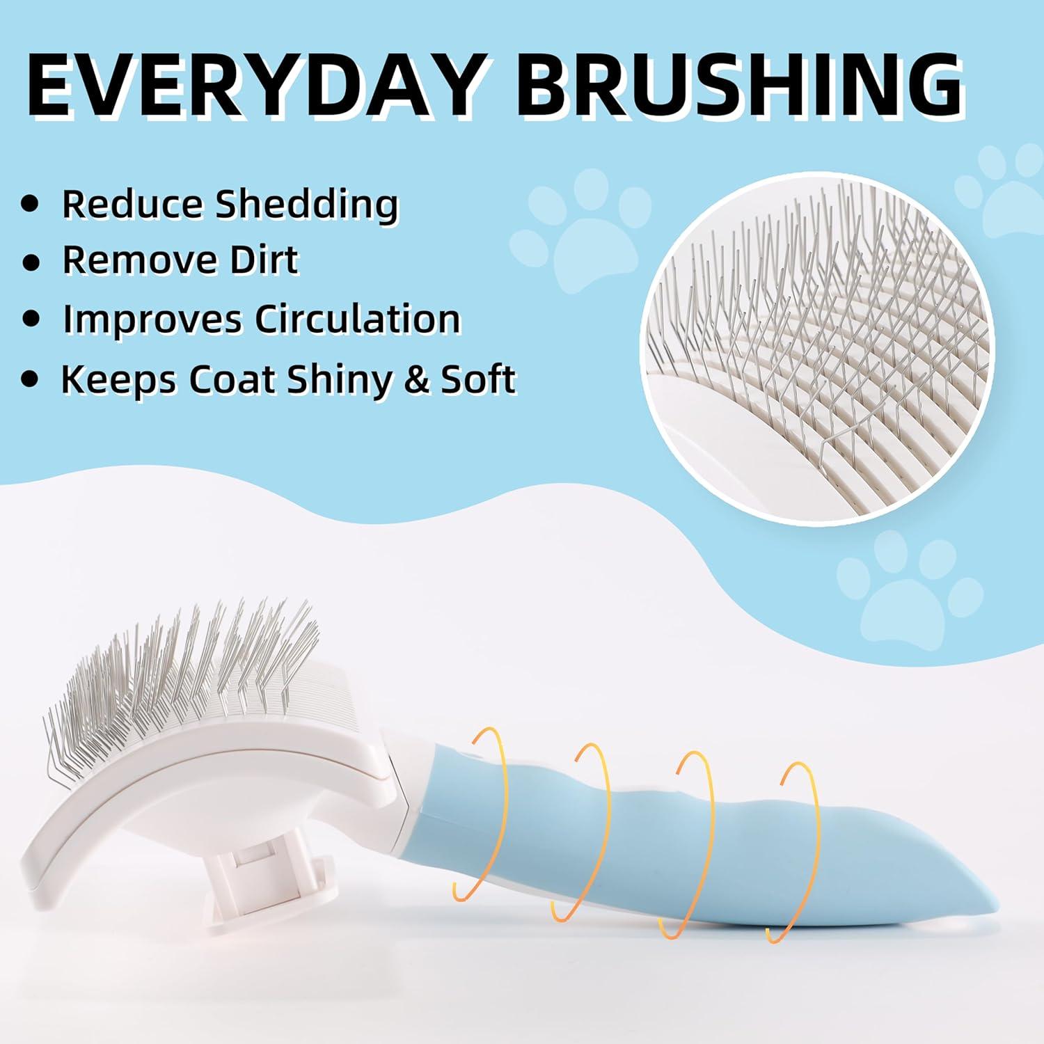 Cepillo Autolimpiante Vimfashi para Perros y Gatos Azul