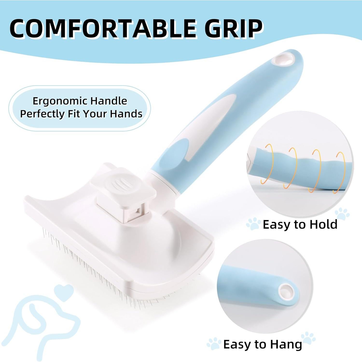 Cepillo Autolimpiante Vimfashi para Perros y Gatos Azul