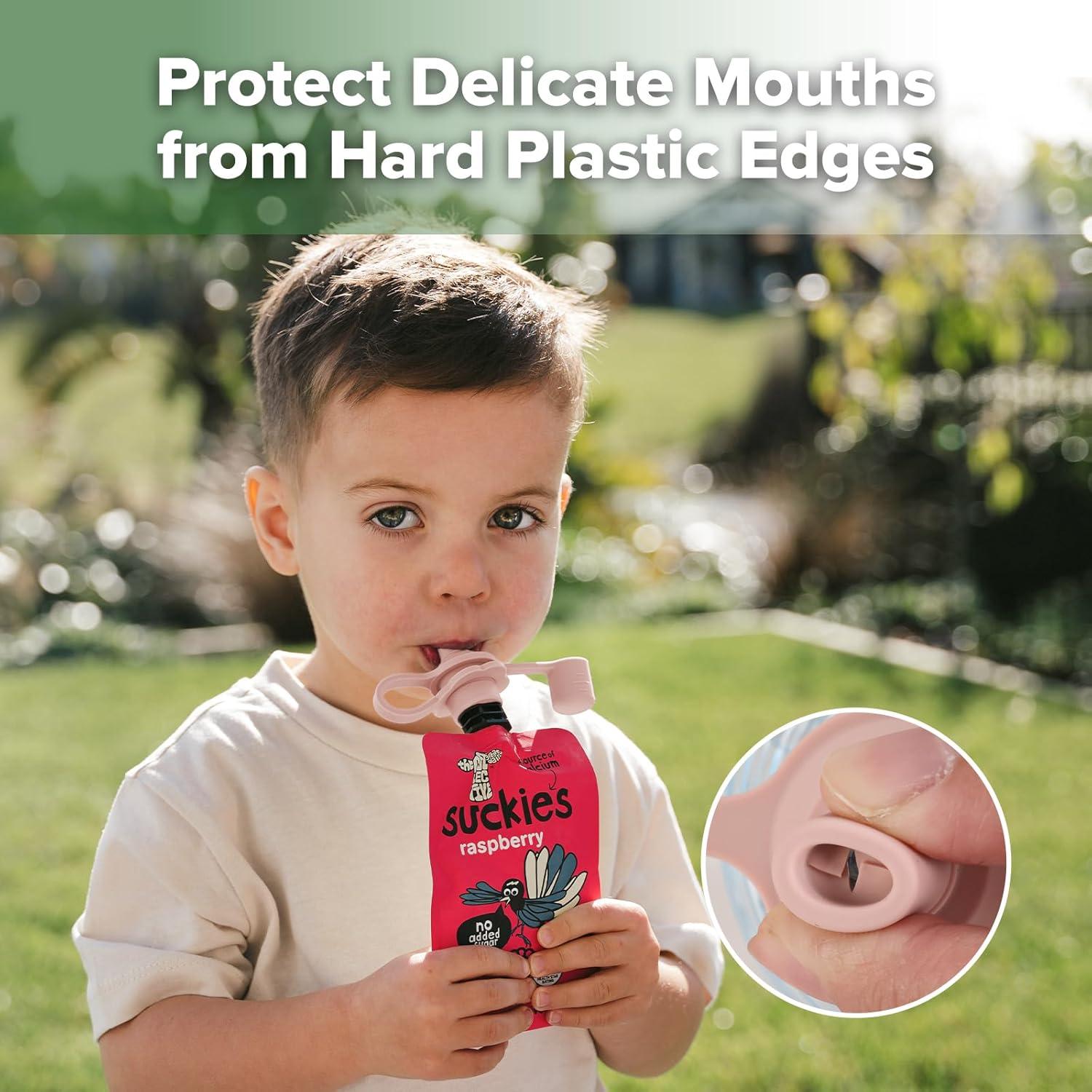 Pico de Silicona Multifuncional Haakaa - 2 Unidades Rosa y Lavanda