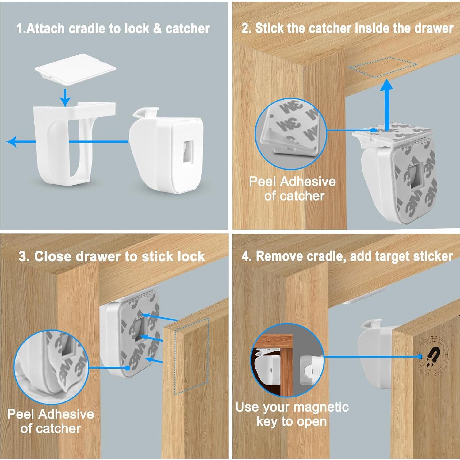 Cerraduras Magnéticas para Gabinetes Mydhall 4+1 con Llaves