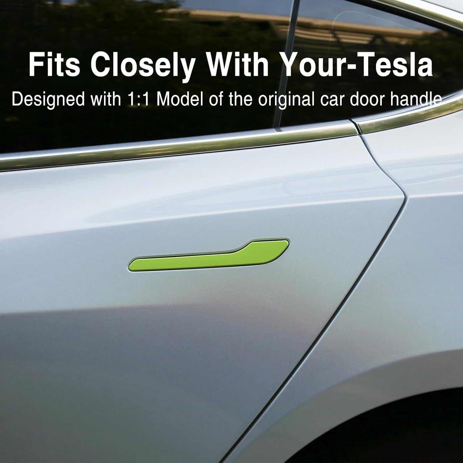 Cubierta de Manija de Puerta Tesla 3/Y Tesheer Verde 4PCS