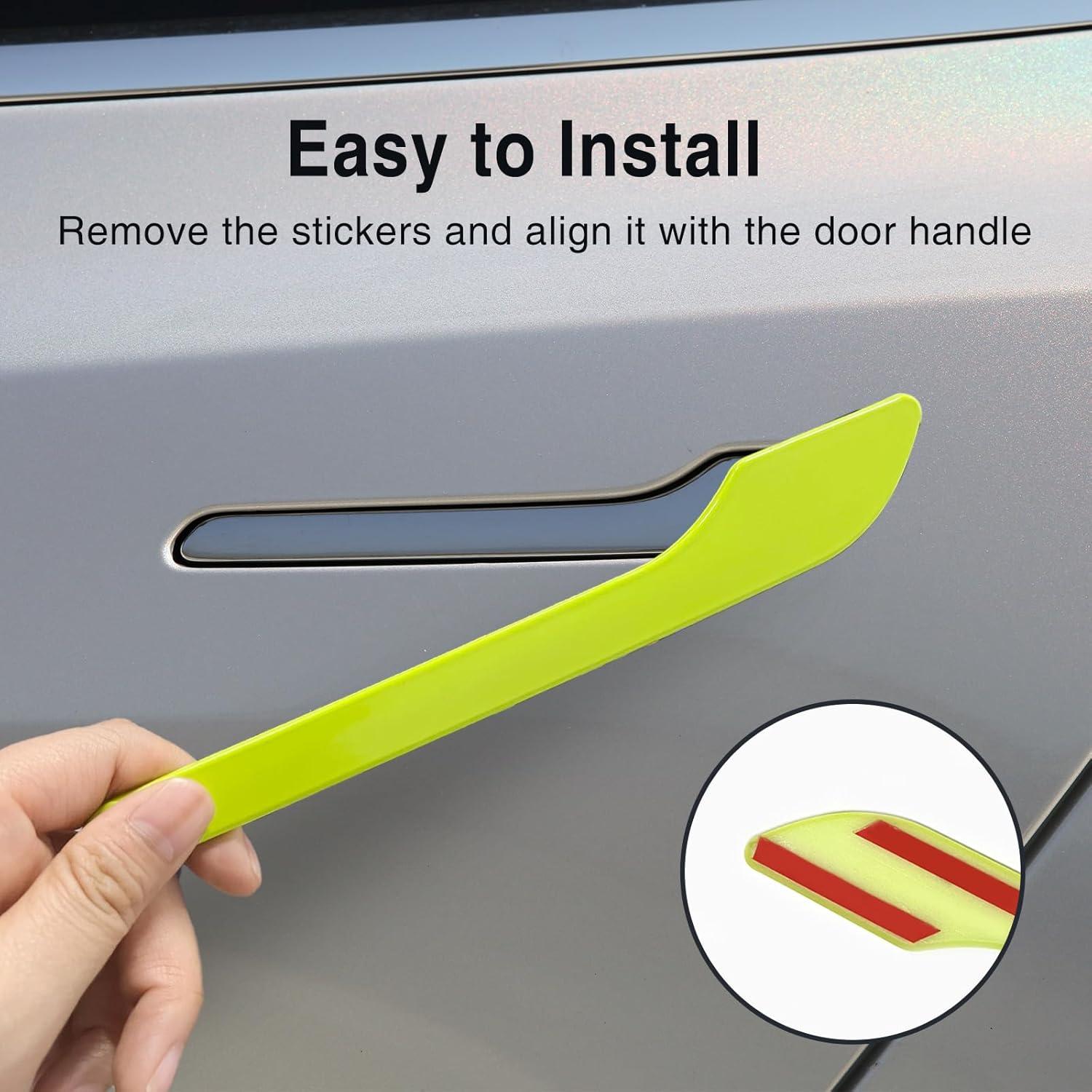 Cubierta de Manija de Puerta Tesla 3/Y Tesheer Verde 4PCS