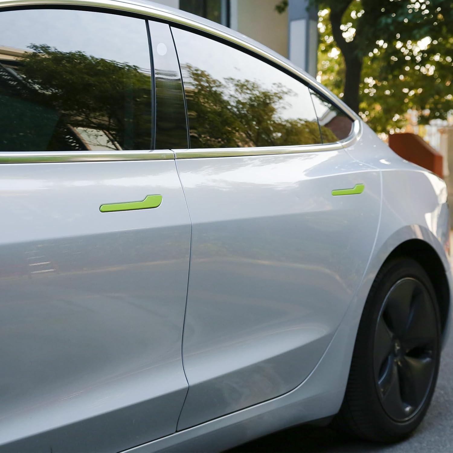 Cubierta de Manija de Puerta Tesla 3/Y Tesheer Verde 4PCS