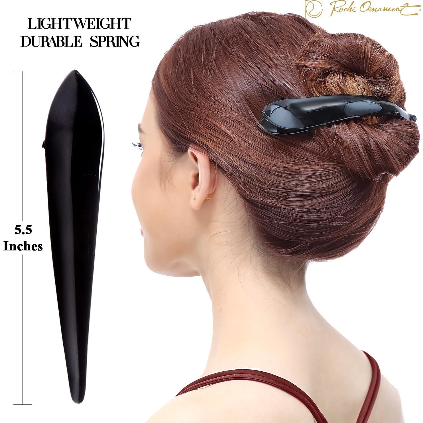 Clip para Cabello RC ROCHE ORNAMENT 6 Pcs Grande Negro