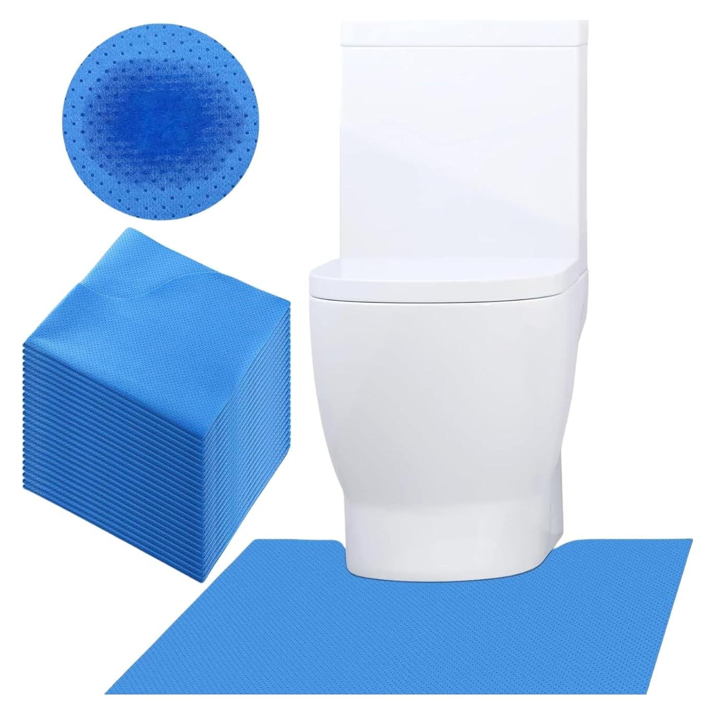 Alfombrillas desechables para inodoro U Azul 61x56cm Super Absorbentes