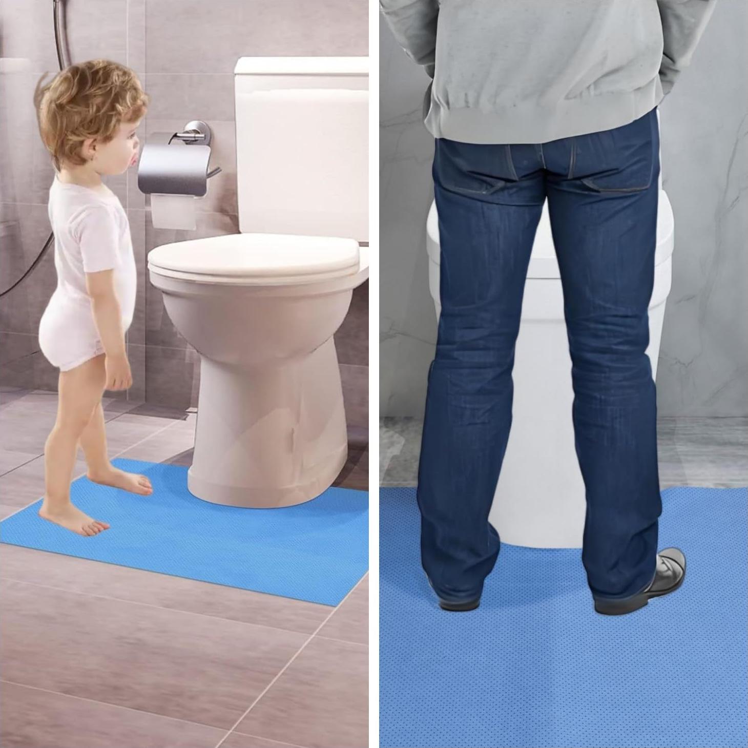 Alfombrillas desechables para inodoro U Azul 61x56cm Super Absorbentes