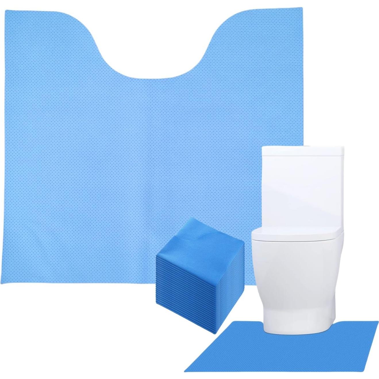 Alfombrillas desechables para inodoro U Azul 61x56cm Super Absorbentes