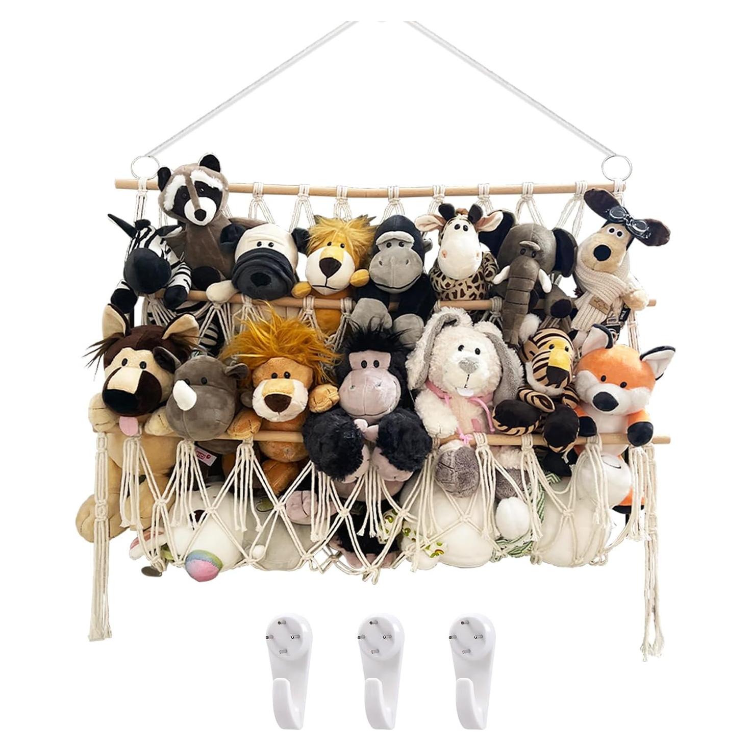 Hamaca de Juguetes para Peluches DOEGUAIY Beige 90x80 cm