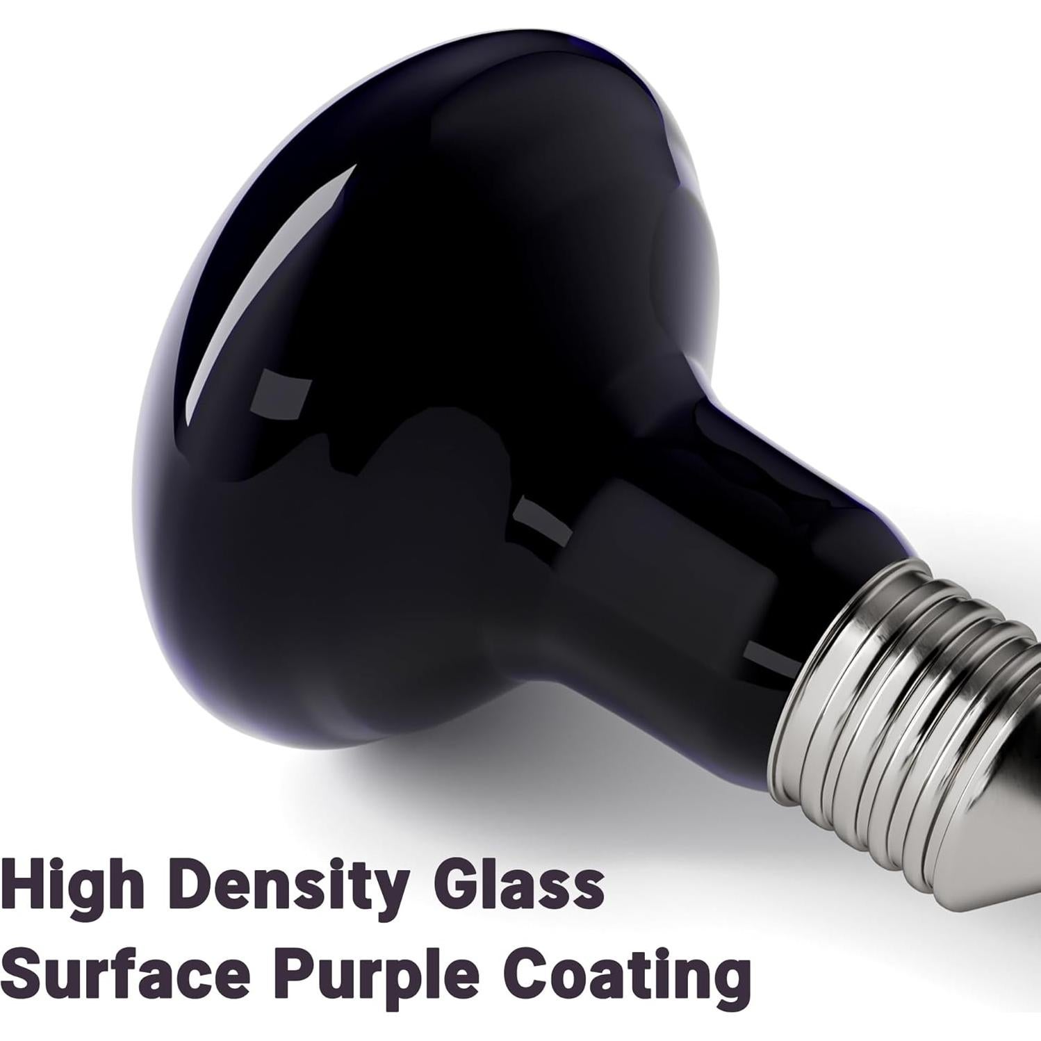 Bombilla Nocturna UVA 60W HARTOMPET para Reptiles - Paquete de 2