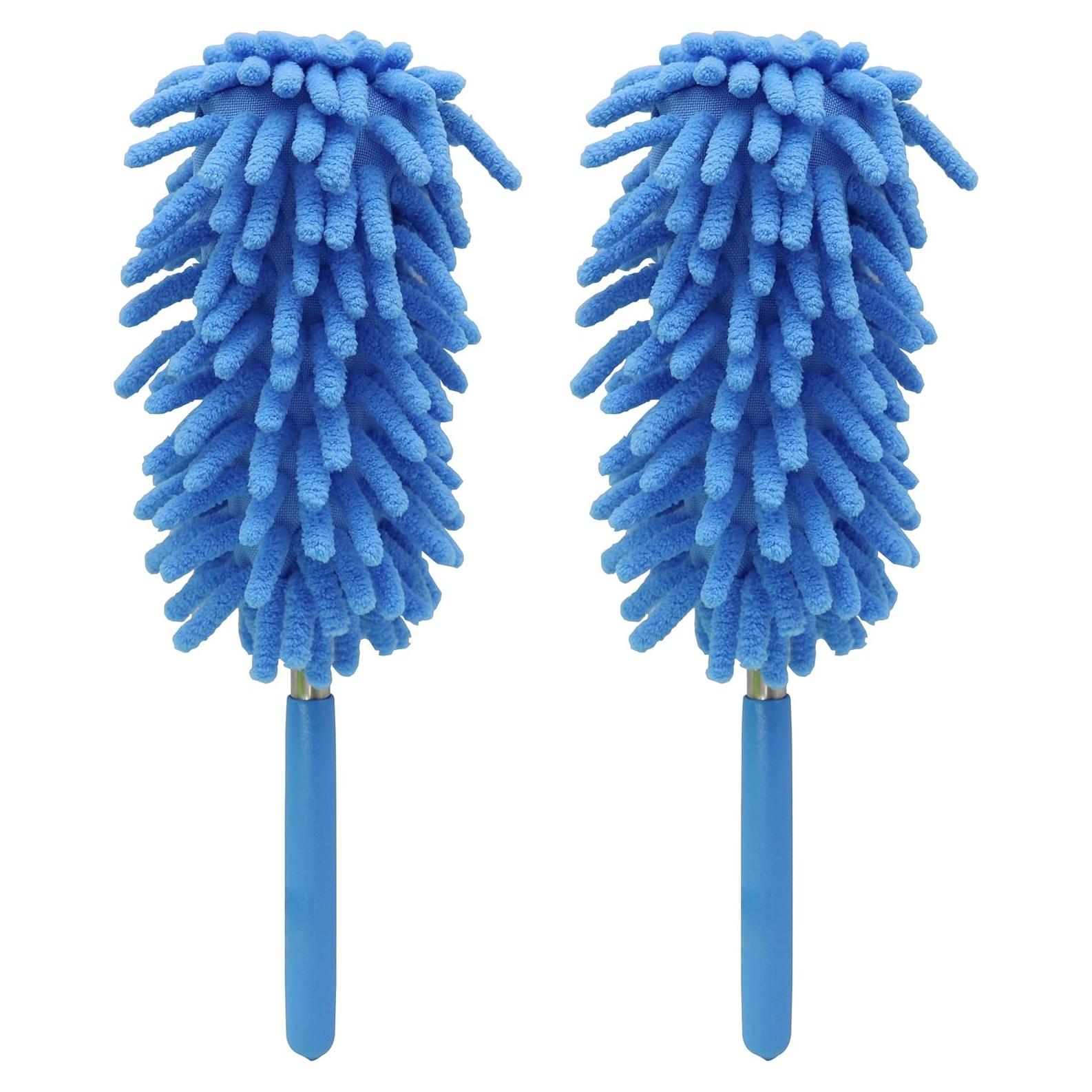 Plumero Telescópico de Microfibra zdyCGTime - 2 Paquete Azul