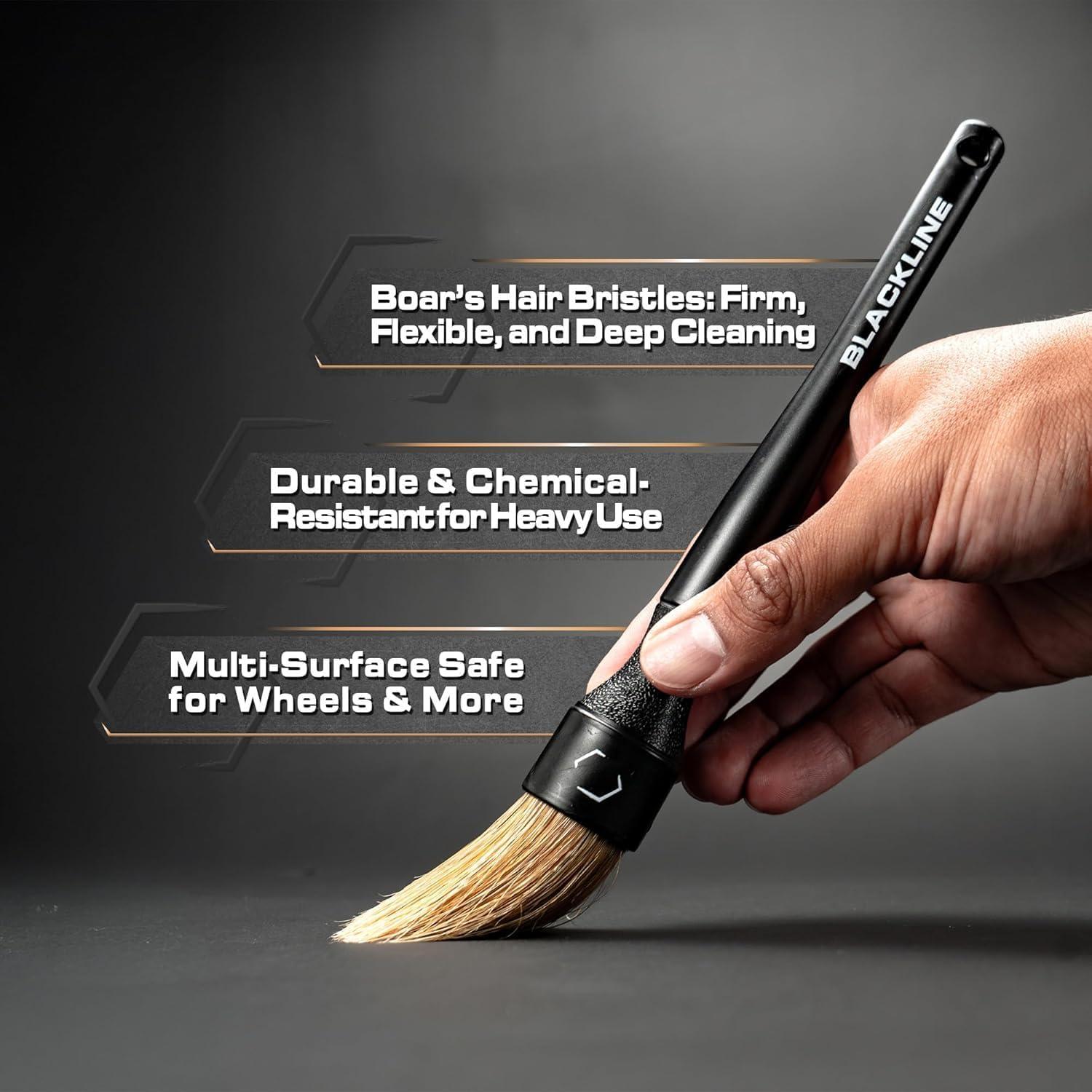 Juego de Cepillos de Detalle Blackline - Cerdas de Jabalí