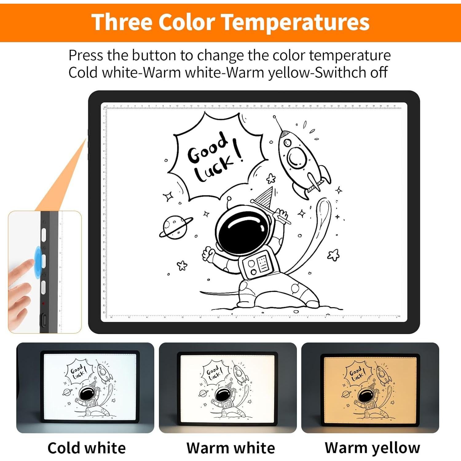 Mesa de Luz LED Elice A3 Ultra Brillante - Negro