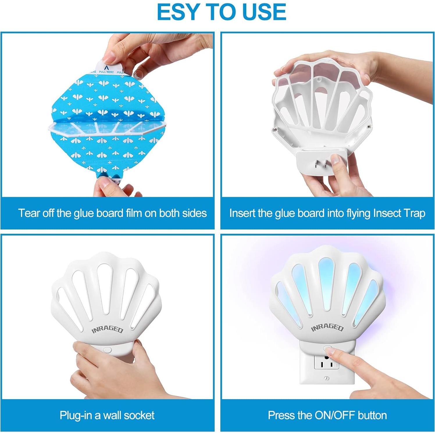 Trampa Eléctrica para Insectos Voladores INRAGEO Blanca UV