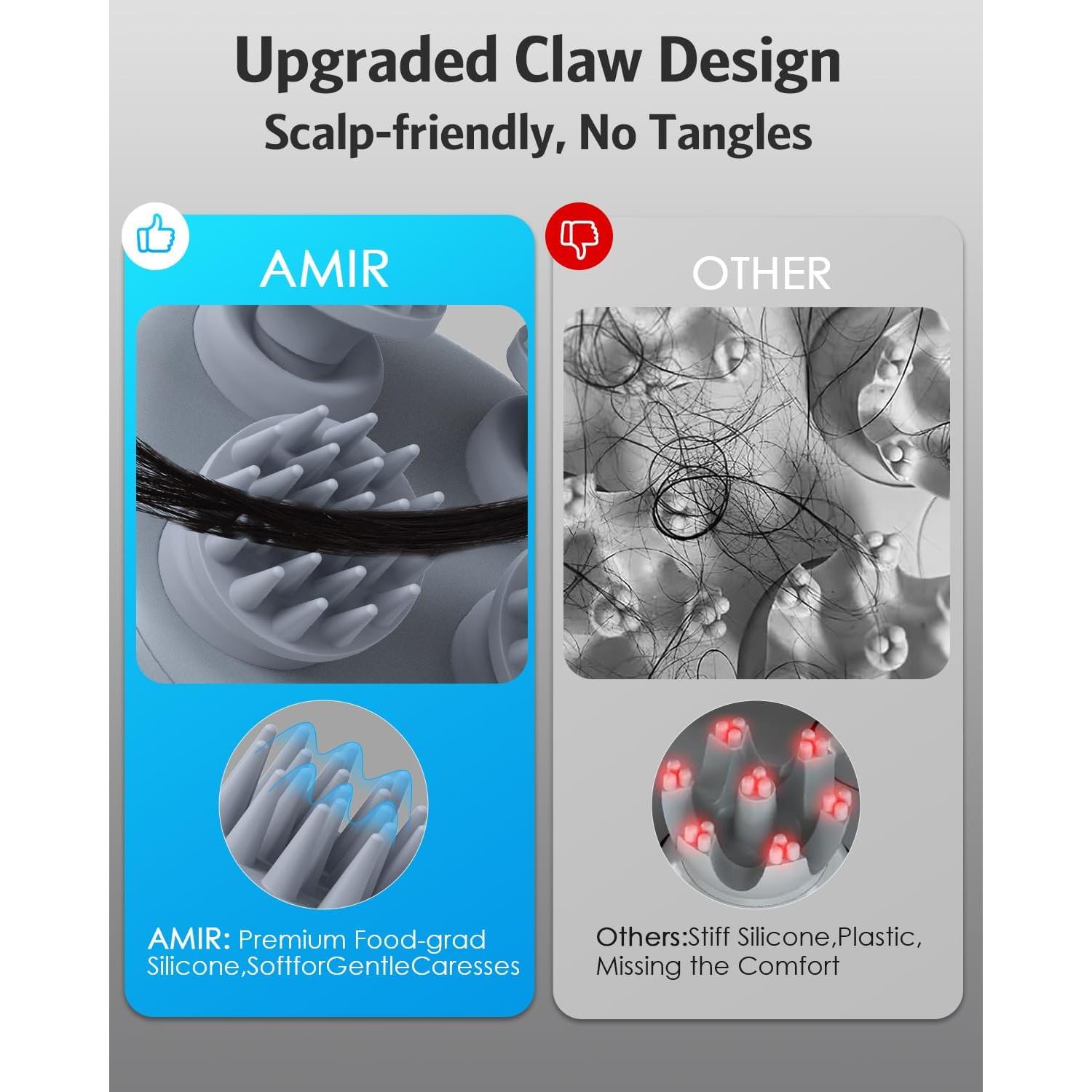 Masajeador Eléctrico de Cuero Cabelludo AMIR Verde, 96 Nodos